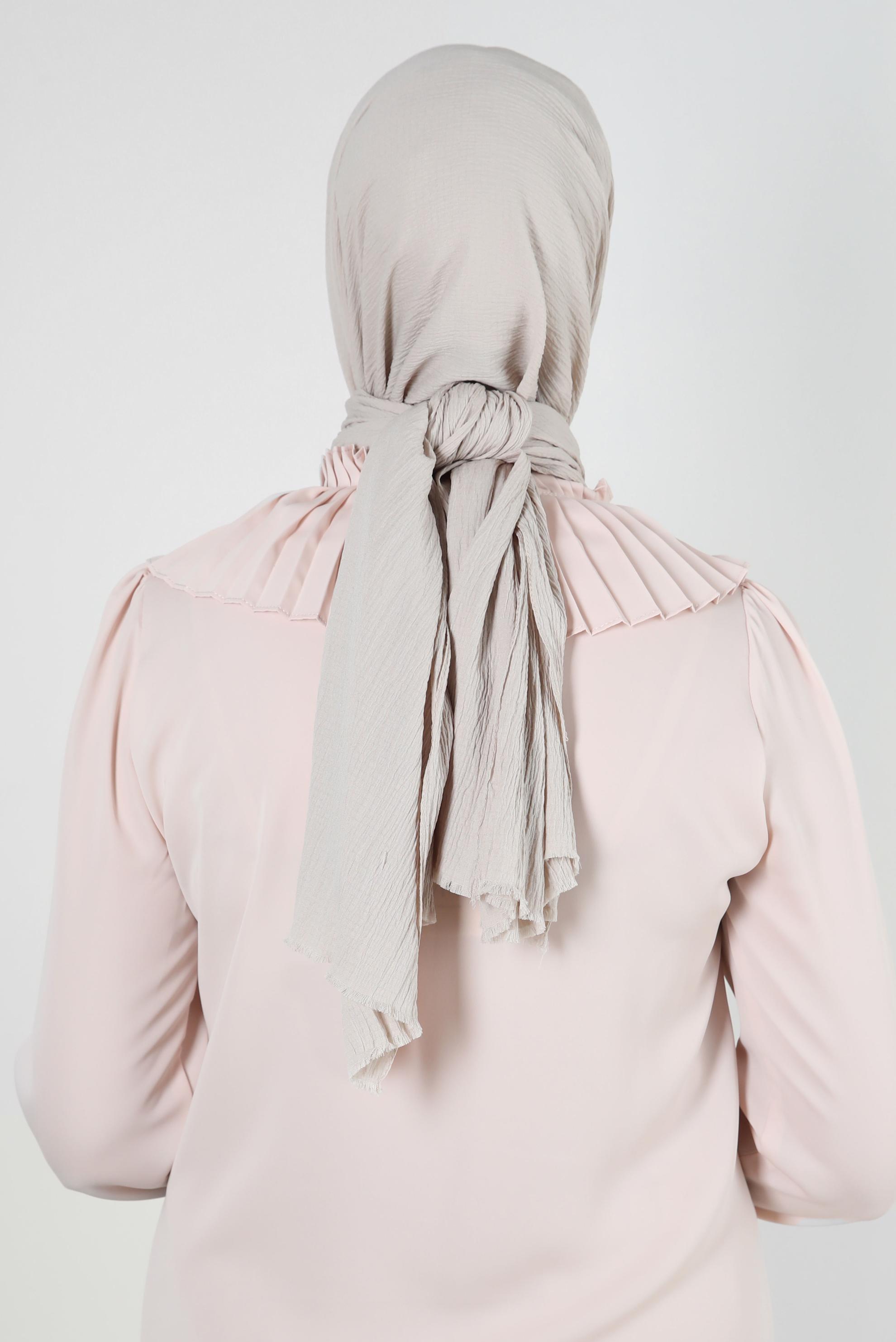 Tesettür giyim BEJ ALVİNA DÜZ ŞAL 8236