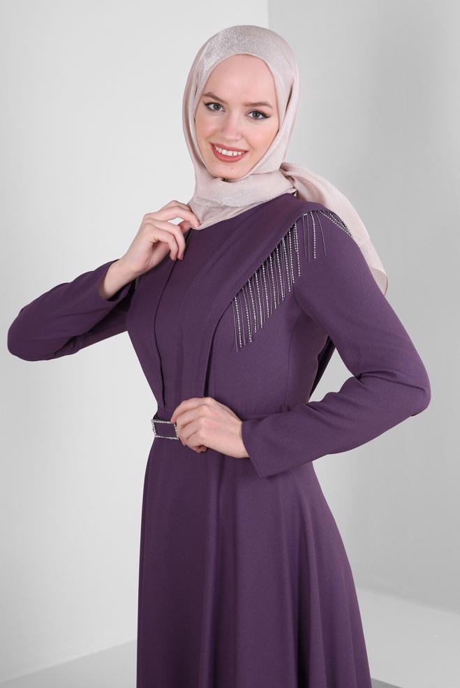 Vêtements hijab BEIGE CHÂLE À PAILLETTES ALVINA 8240 - ALVİNA