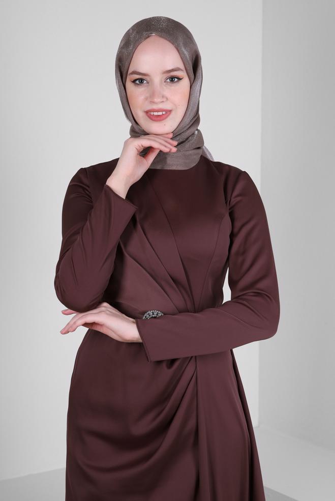 Vêtements hijab BEIGE CHÂLE À PAILLETTES ALVINA 8240 - ALVİNA