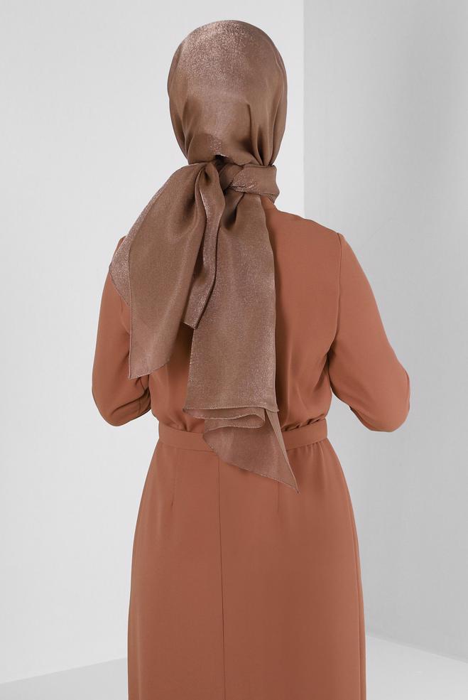 Vêtements hijab BRUN CHÂLE À PAILLETTES ALVINA 8240 - ALVİNA