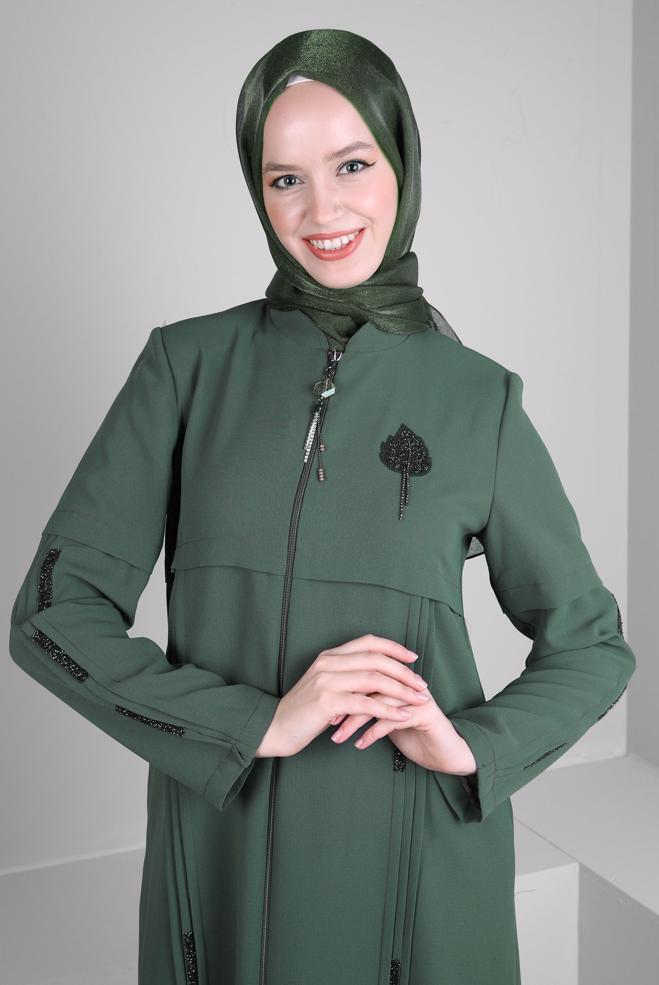 Vêtements hijab KAKI CHÂLE À PAILLETTES ALVINA 8240 - ALVİNA