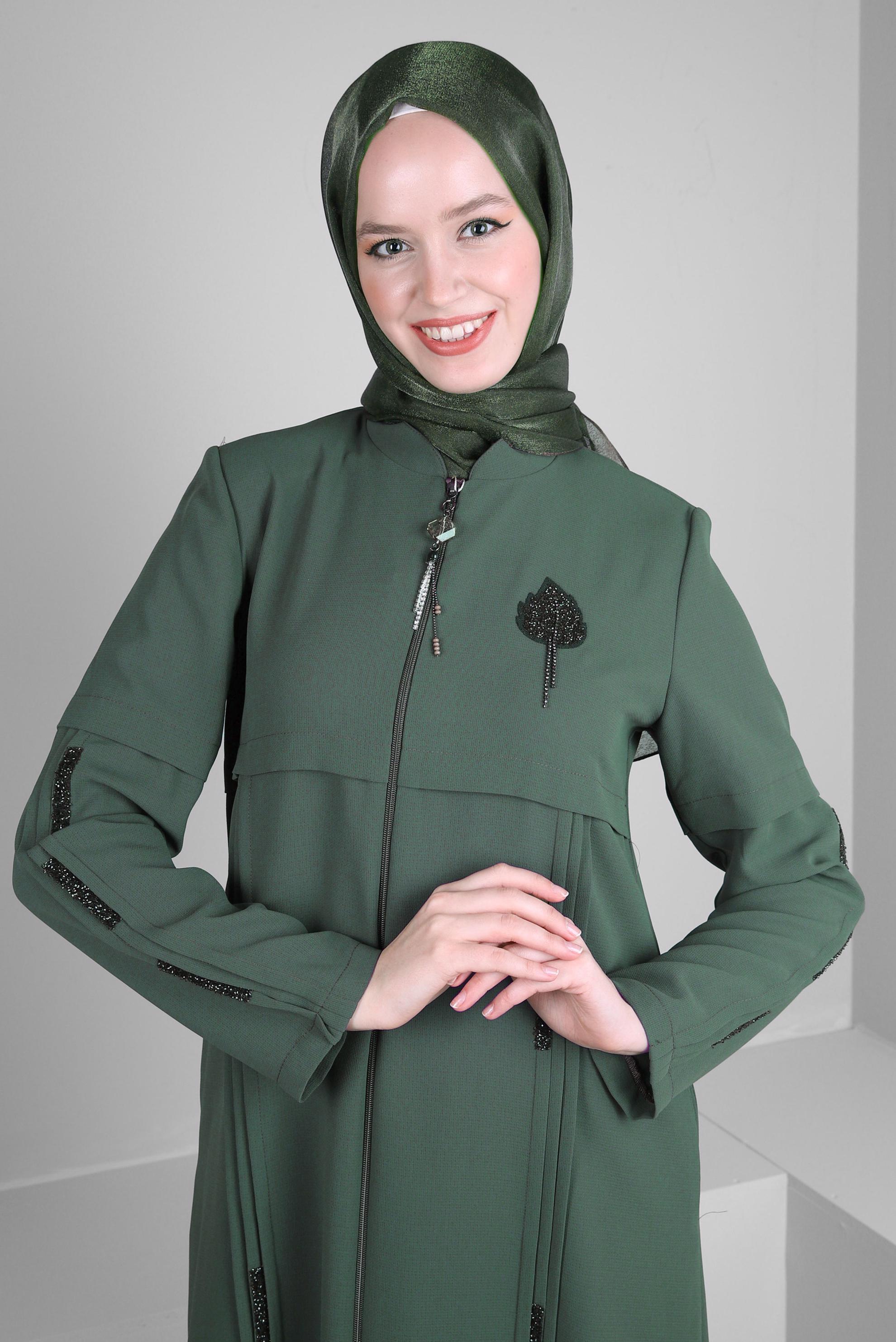 Vêtements hijab KAKI CHÂLE À PAILLETTES ALVINA 8240