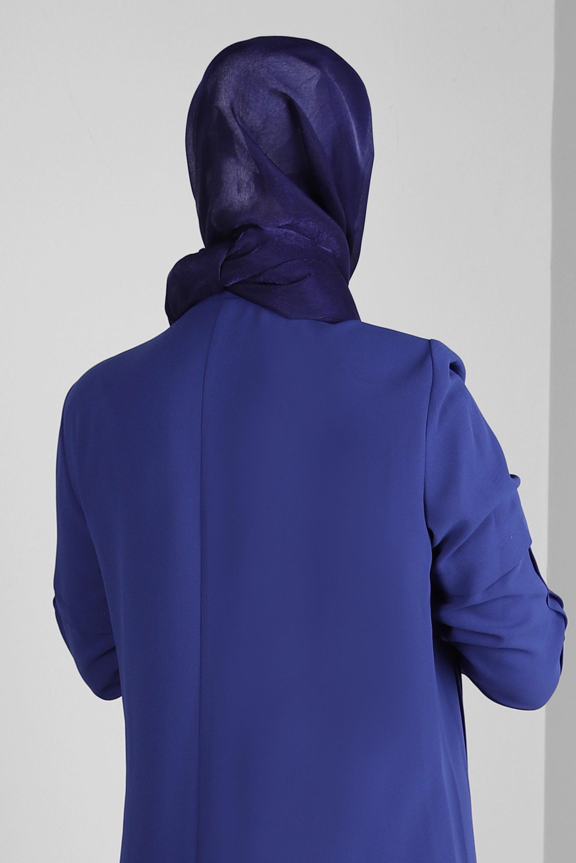 Tesettür giyim LACİVERT ALVİNA SİMLİ ŞAL 8240