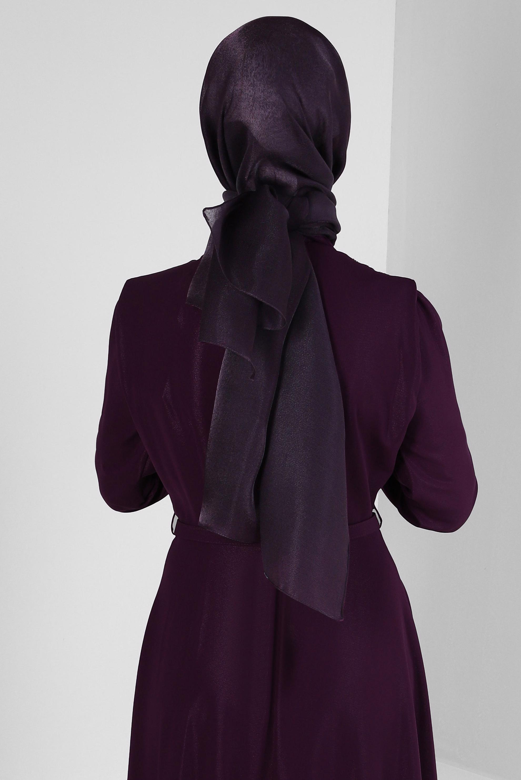 Vêtements hijab PRUNE CHÂLE À PAILLETTES ALVINA 8240