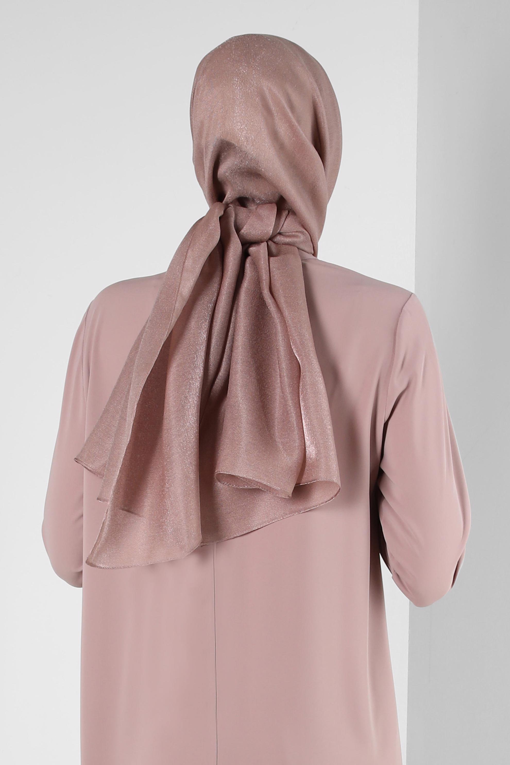 Tesettür giyim PEMBE ALVİNA SİMLİ ŞAL 8240