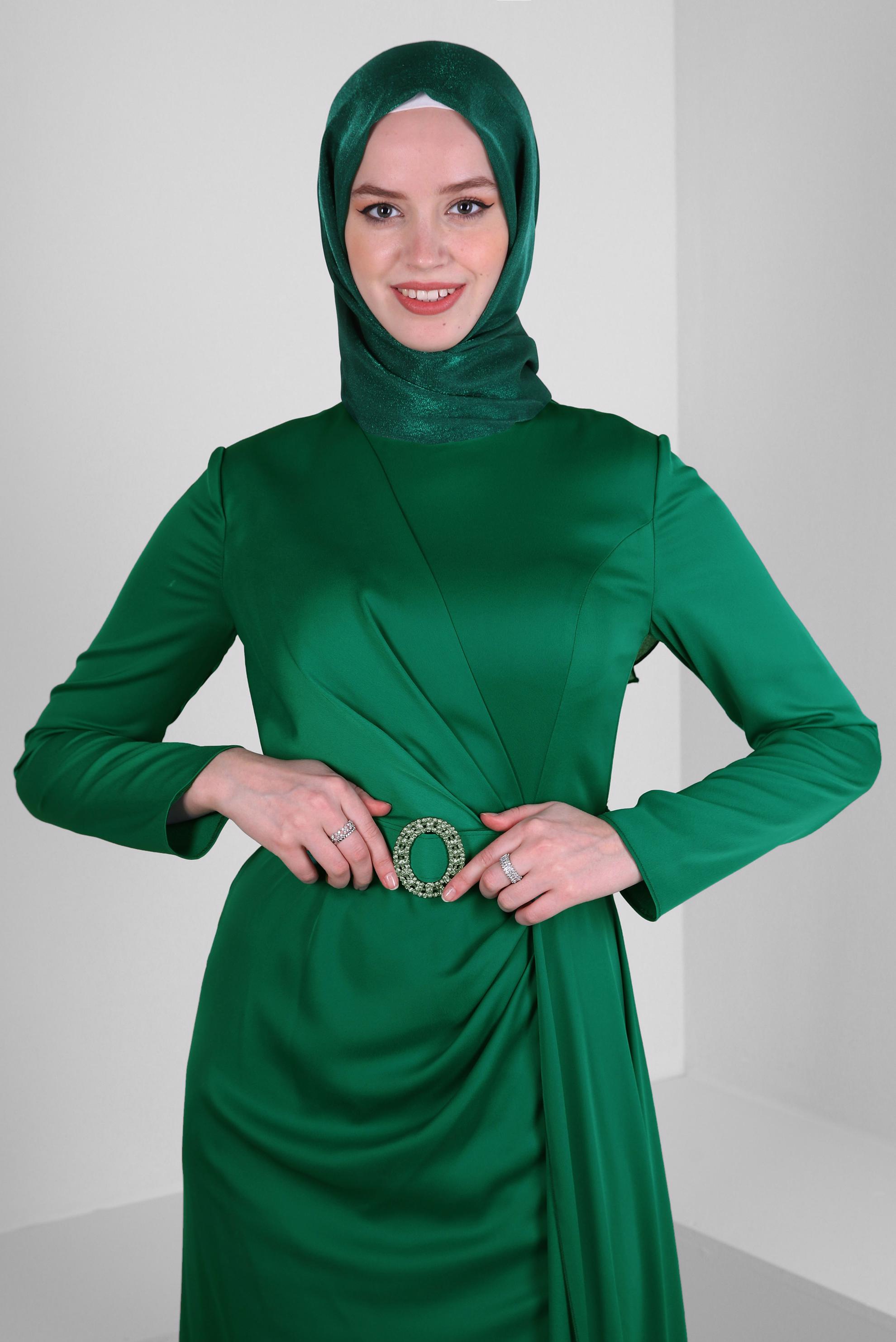 Vêtements hijab VERT CHÂLE À PAILLETTES ALVINA 8240