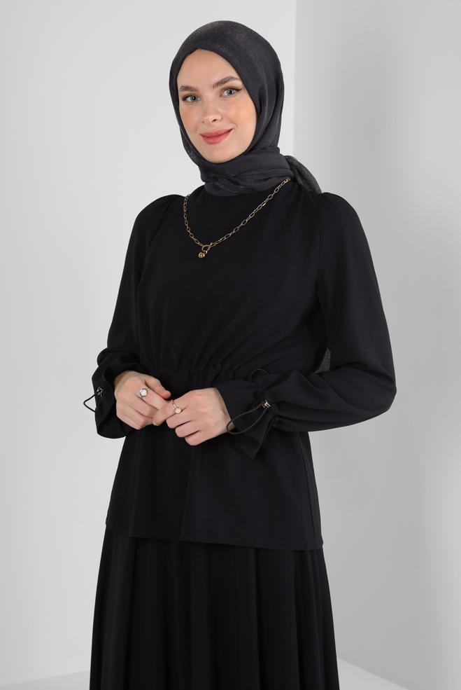 Tesettür giyim GRİ ALVİNA SİMLİ ŞAL 8240 - ALVİNA