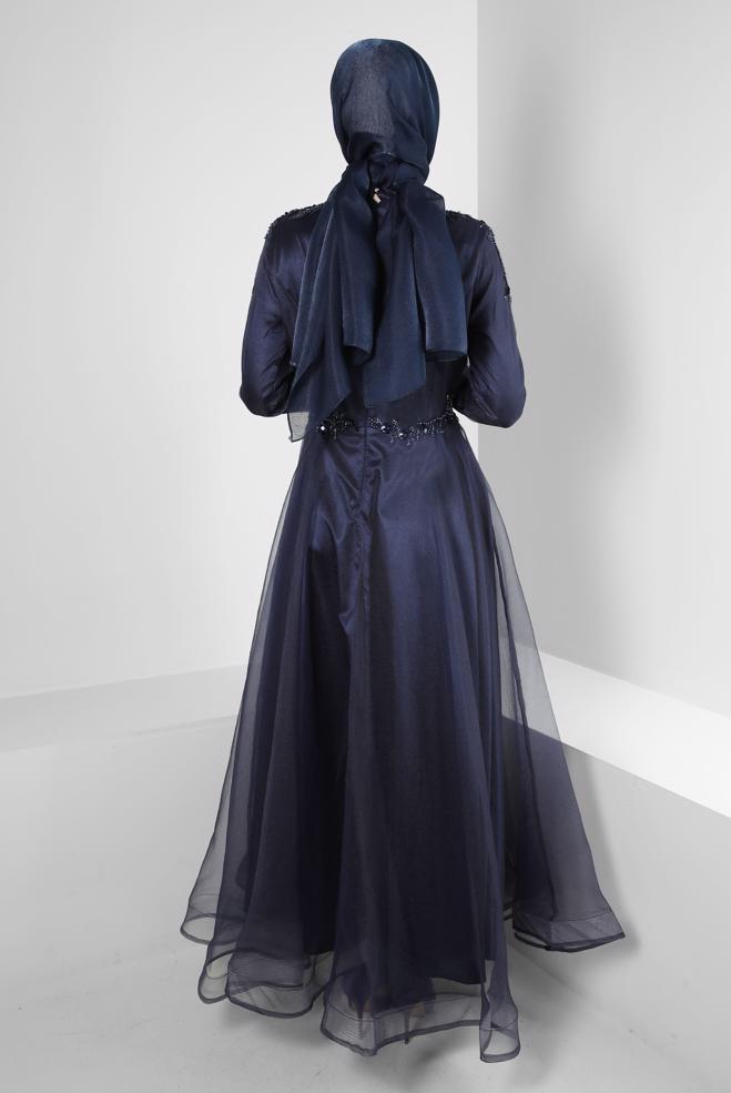 Vêtements hijab BLEU MARINE CHÂLE À PAILLETTES ALVINA 8240 - ALVİNA