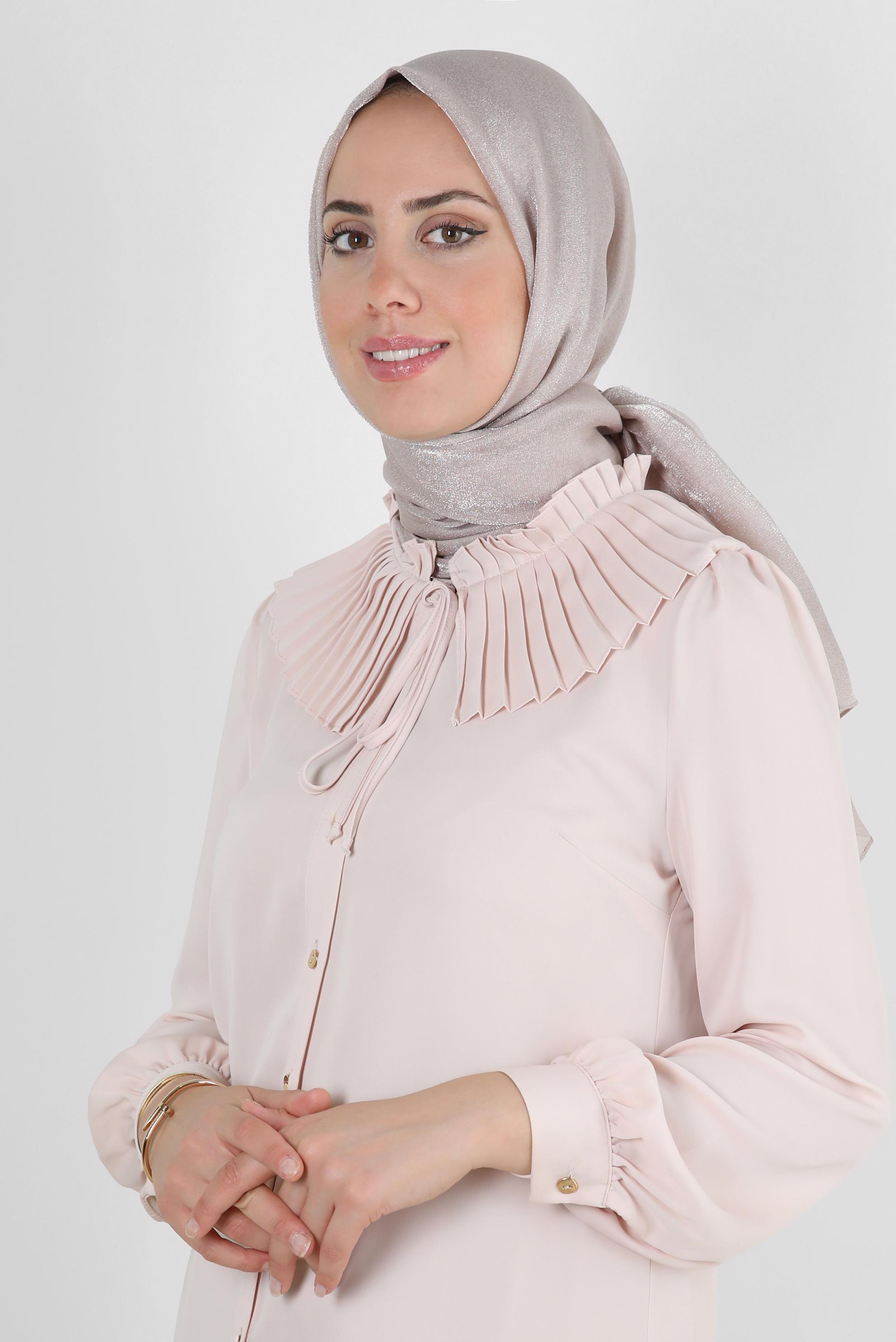 Tesettür giyim KUM ALVİNA SİMLİ ŞAL 8240