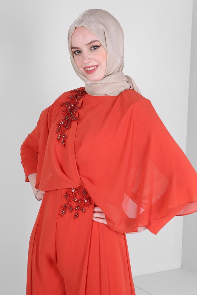 Vêtements hijab BEIGE CHÂLE À PAILLETTES ALVINA 8240 - ALVİNA