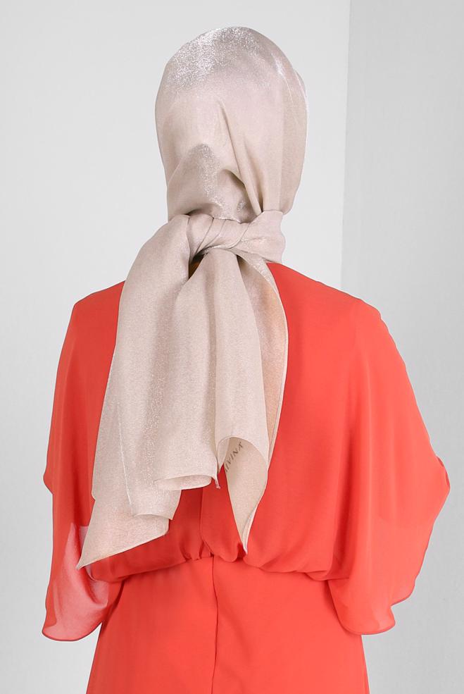 Vêtements hijab BEIGE CHÂLE À PAILLETTES ALVINA 8240 - ALVİNA