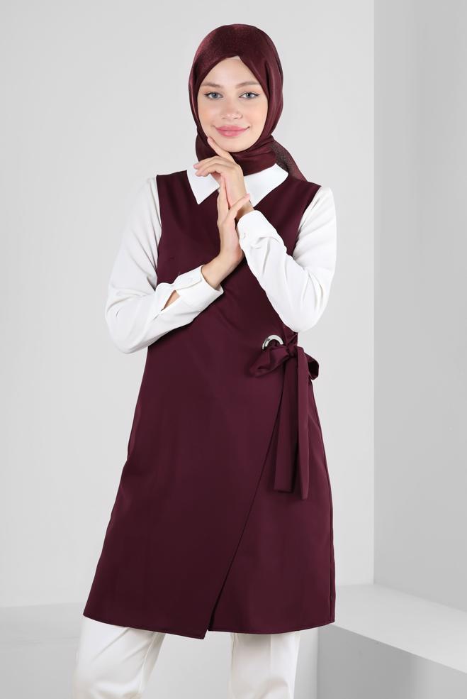 Vêtements hijab ROUGE BORDEAUX CHÂLE À PAILLETTES ALVINA 8240 - ALVİNA