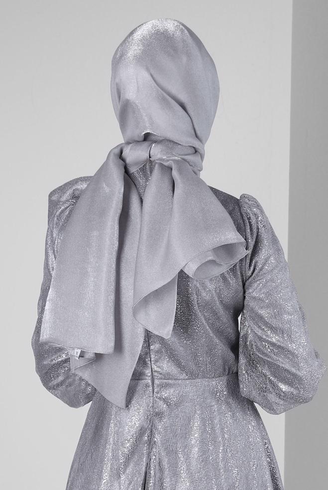 Vêtements hijab GRIS CHÂLE À PAILLETTES ALVINA 8240 - ALVİNA