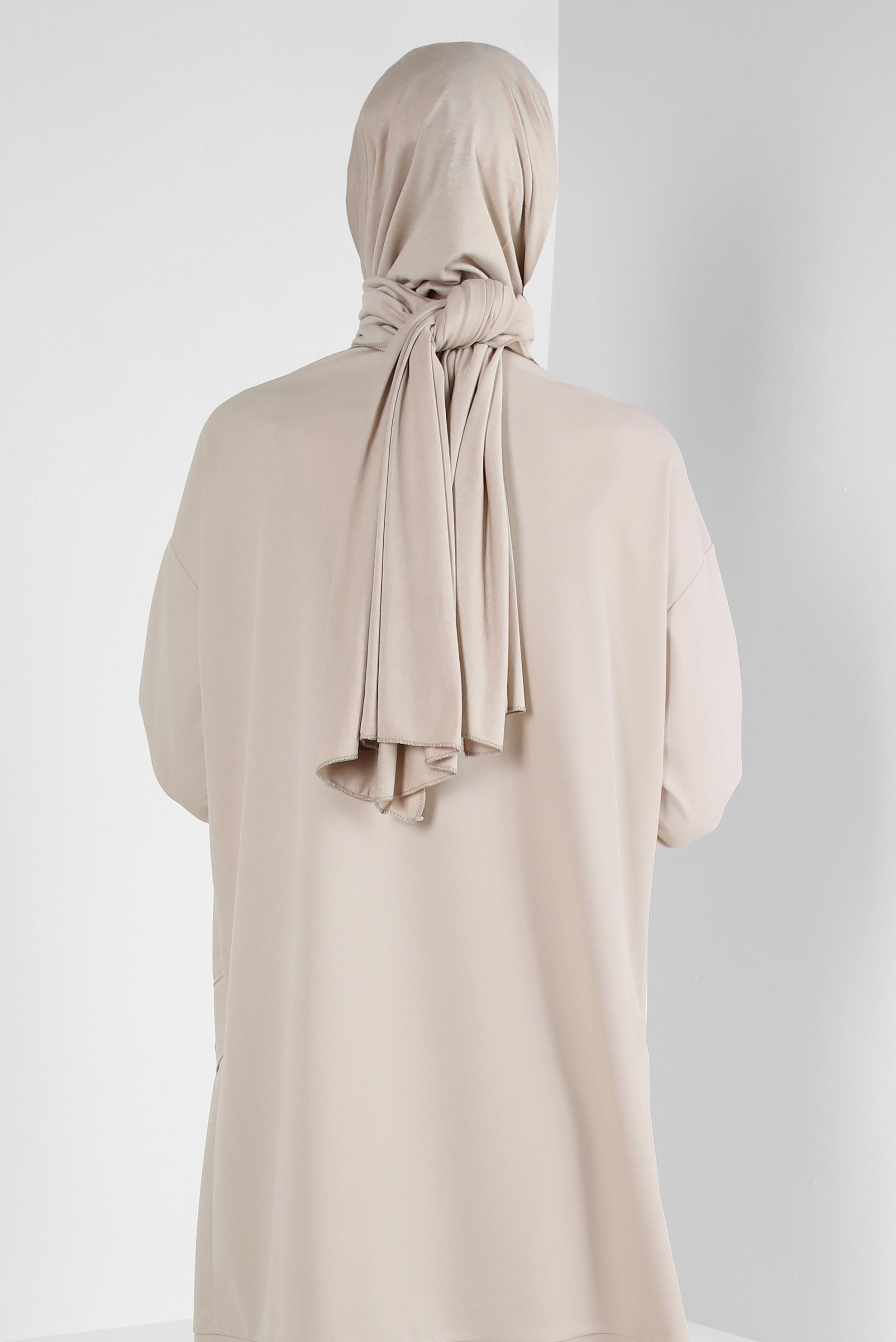 Tesettür giyim BEJ ALVİNA PENYE ŞAL 8251