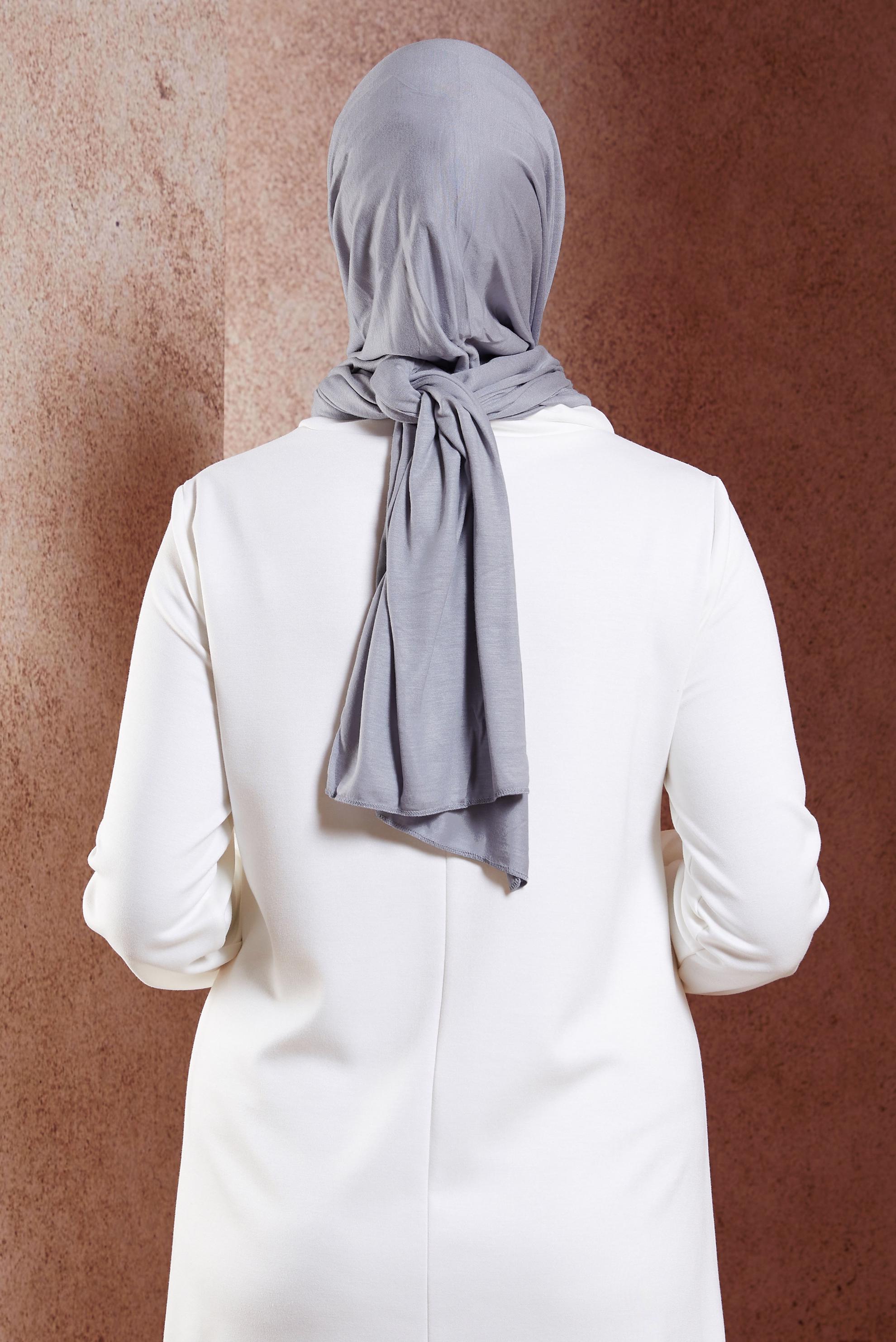 Tesettür giyim GRİ ALVİNA PENYE ŞAL 8251