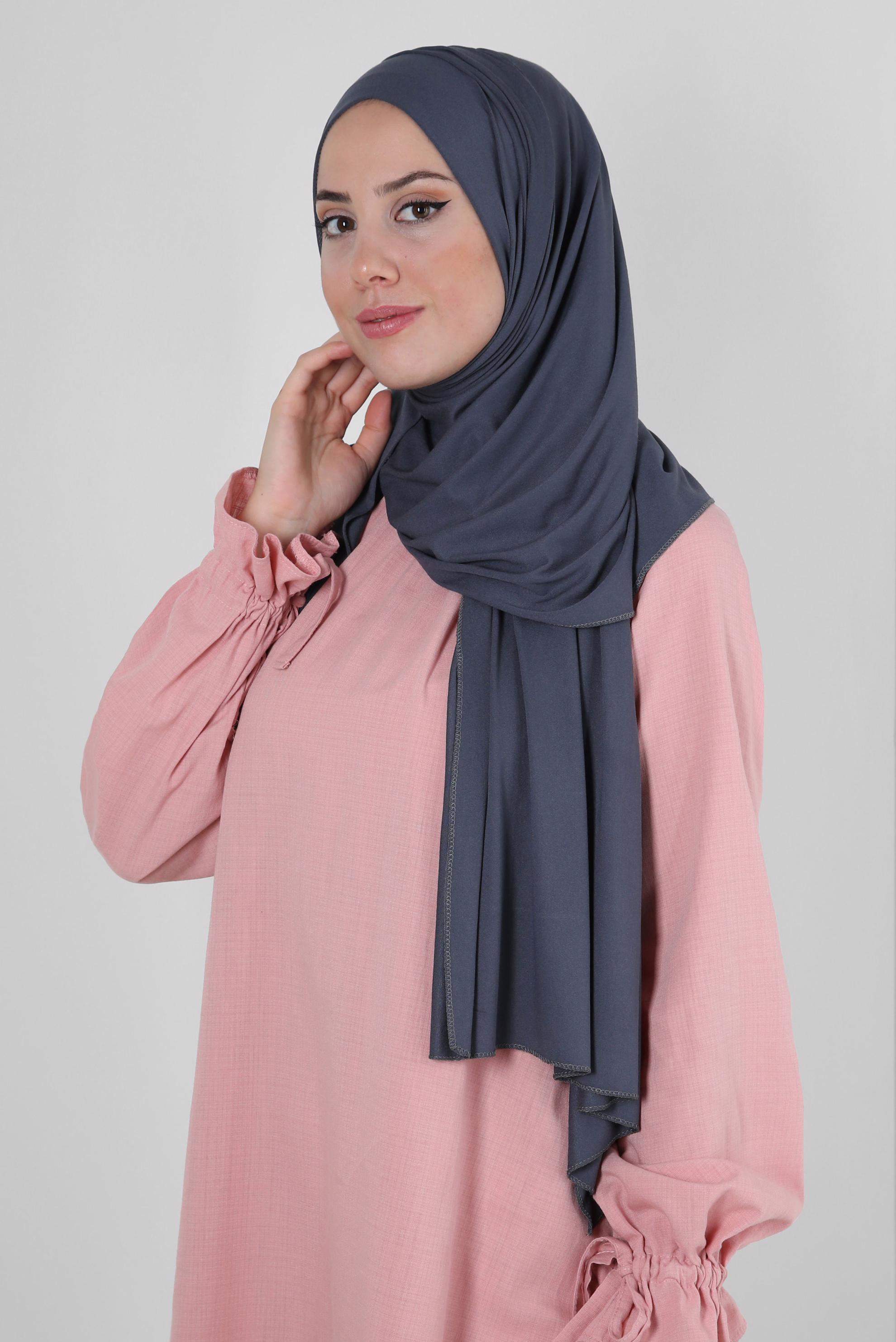 Tesettür giyim GRİ ALVİNA PENYE ŞAL 8251