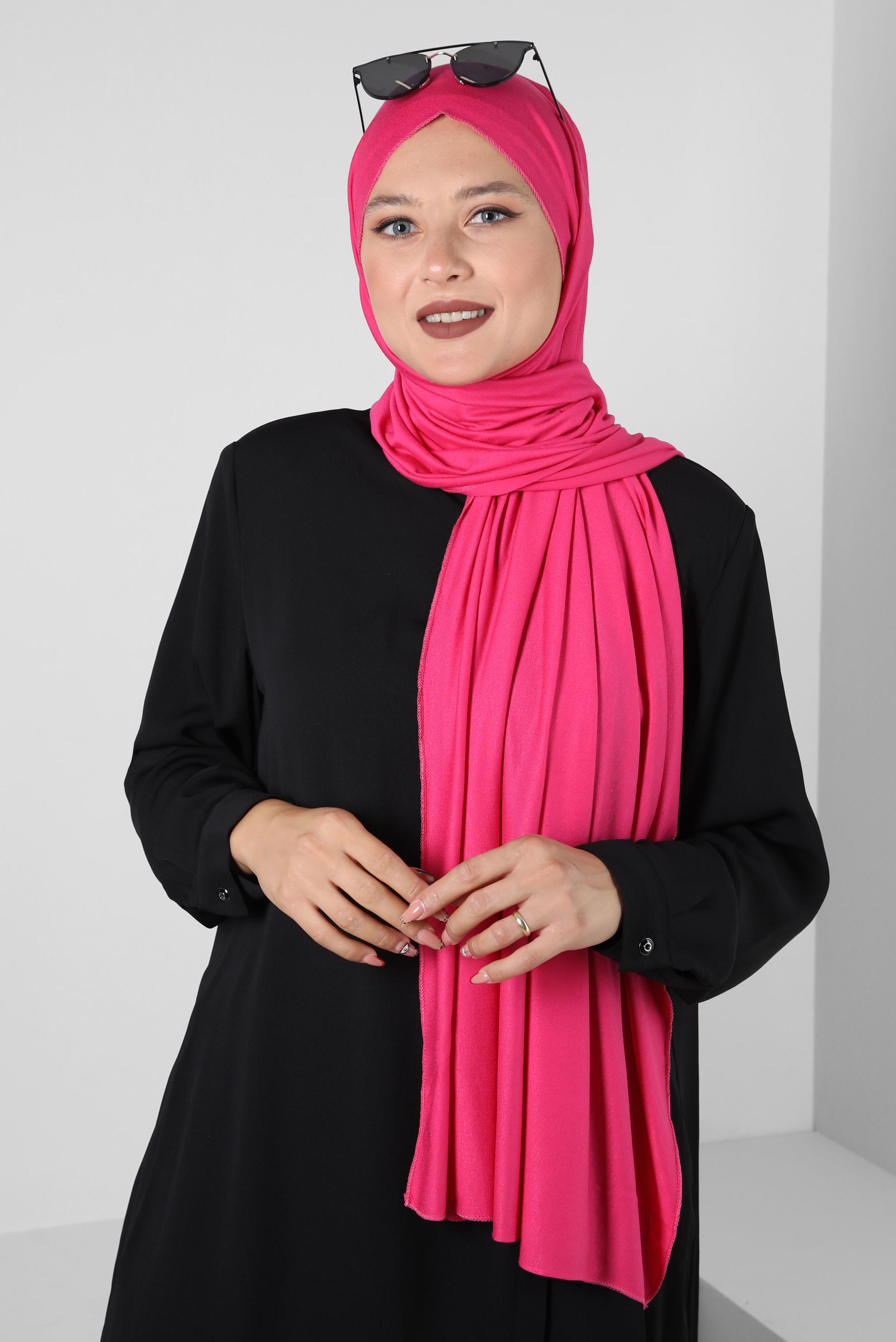 Tesettür giyim FUŞYA ALVİNA PENYE ŞAL 8251