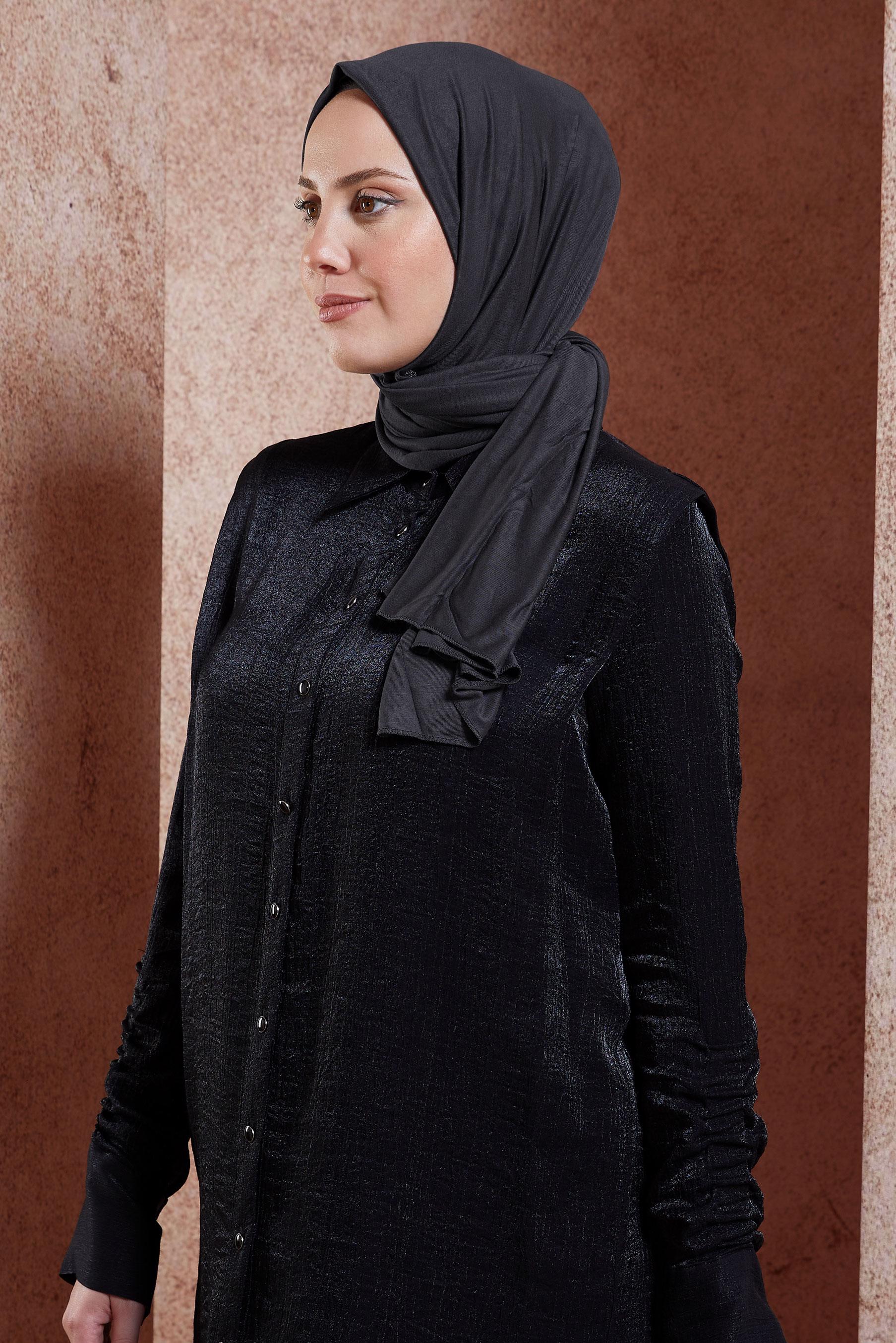 Tesettür giyim GRİ ALVİNA PENYE ŞAL 8251