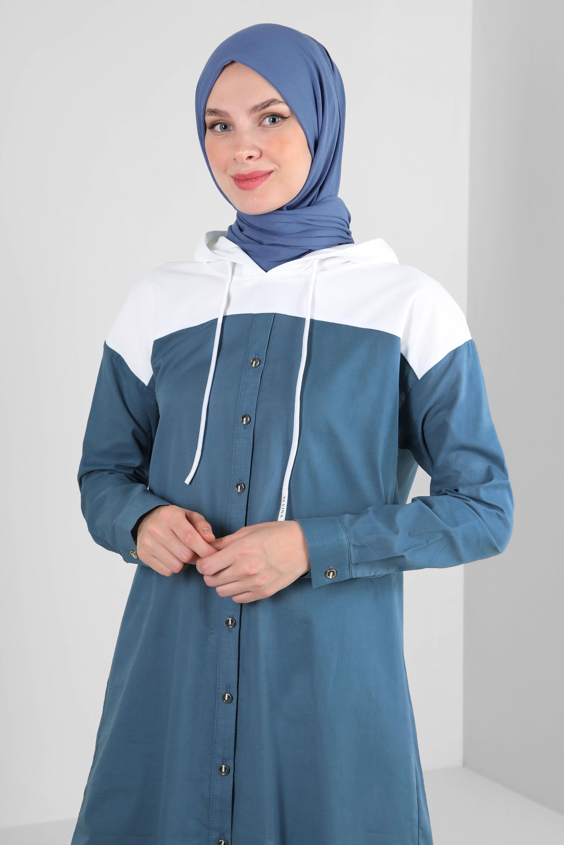 Tesettür giyim LACİVERT ALVİNA PENYE ŞAL 8251