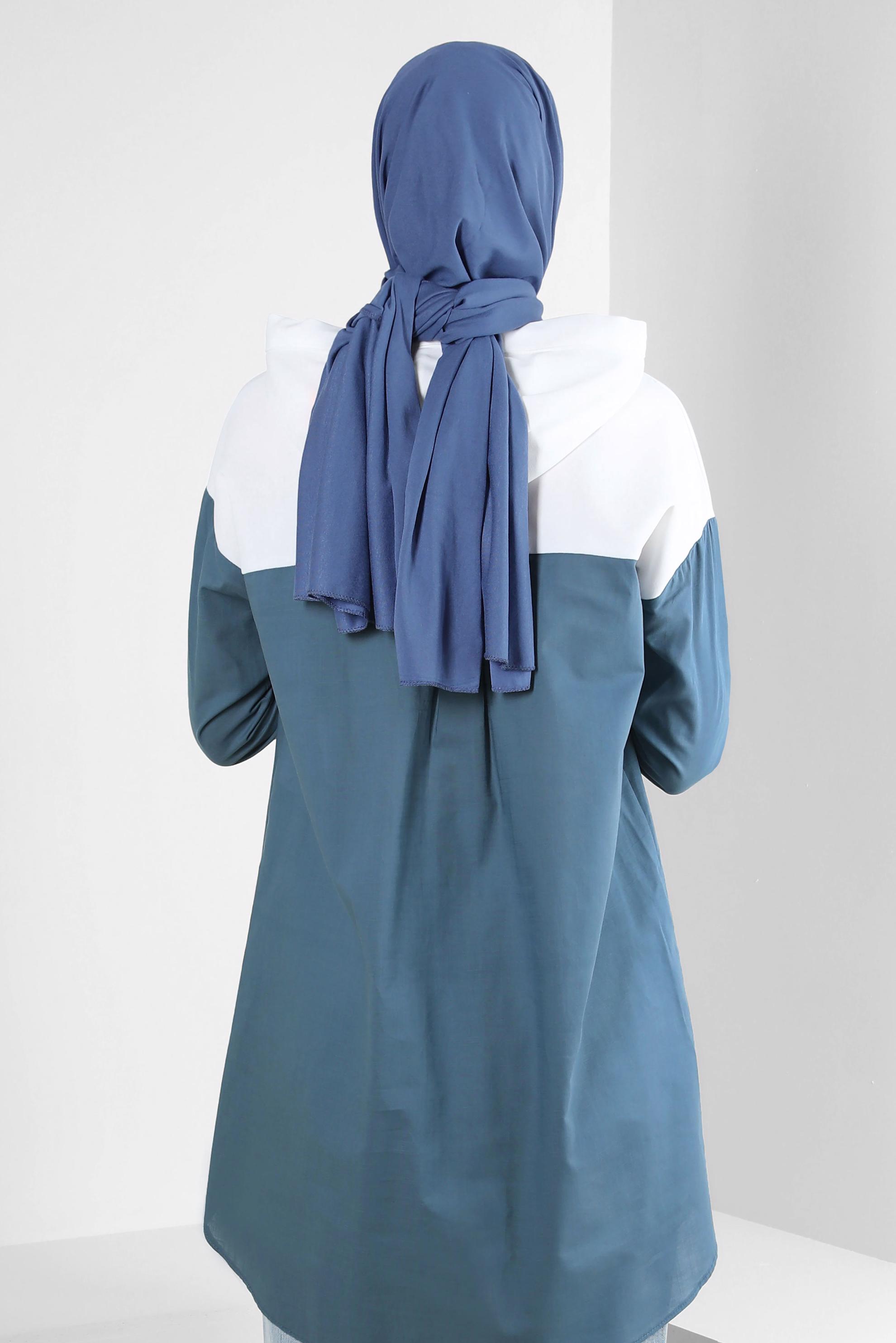 Tesettür giyim LACİVERT ALVİNA PENYE ŞAL 8251