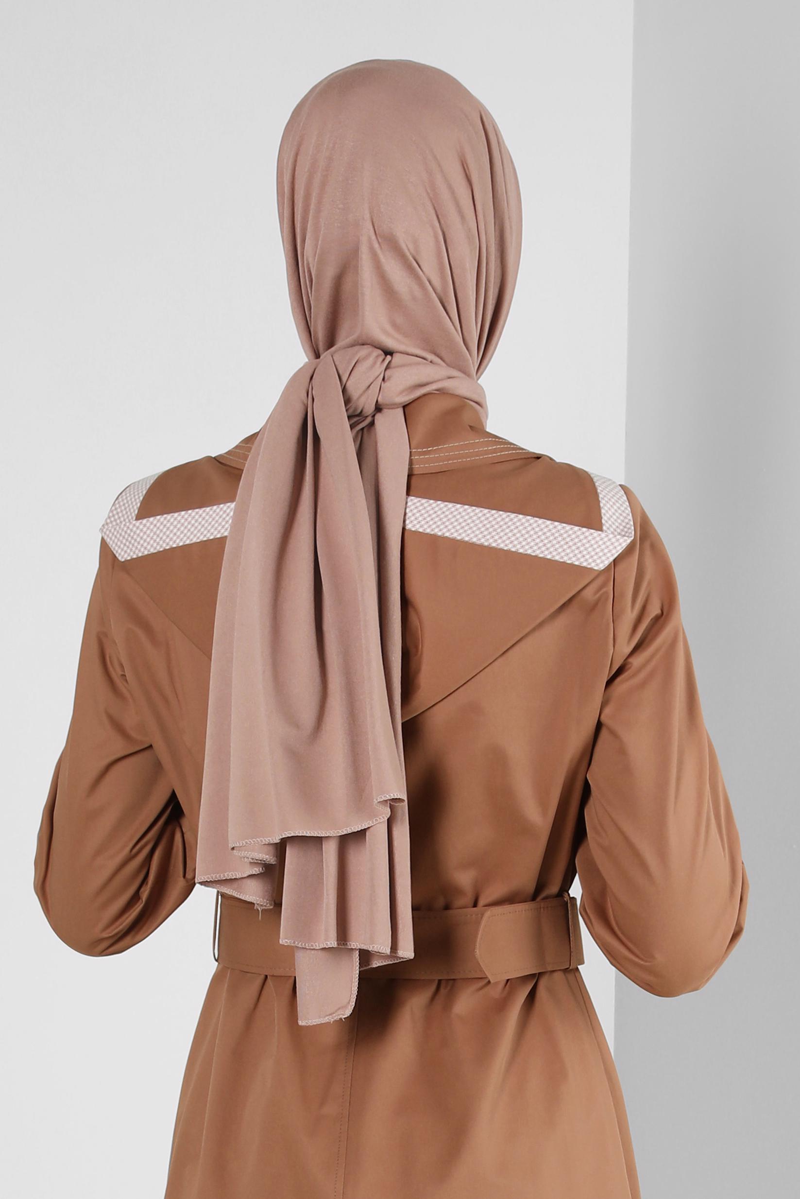 Tesettür giyim PUDRA ALVİNA PENYE ŞAL 8251