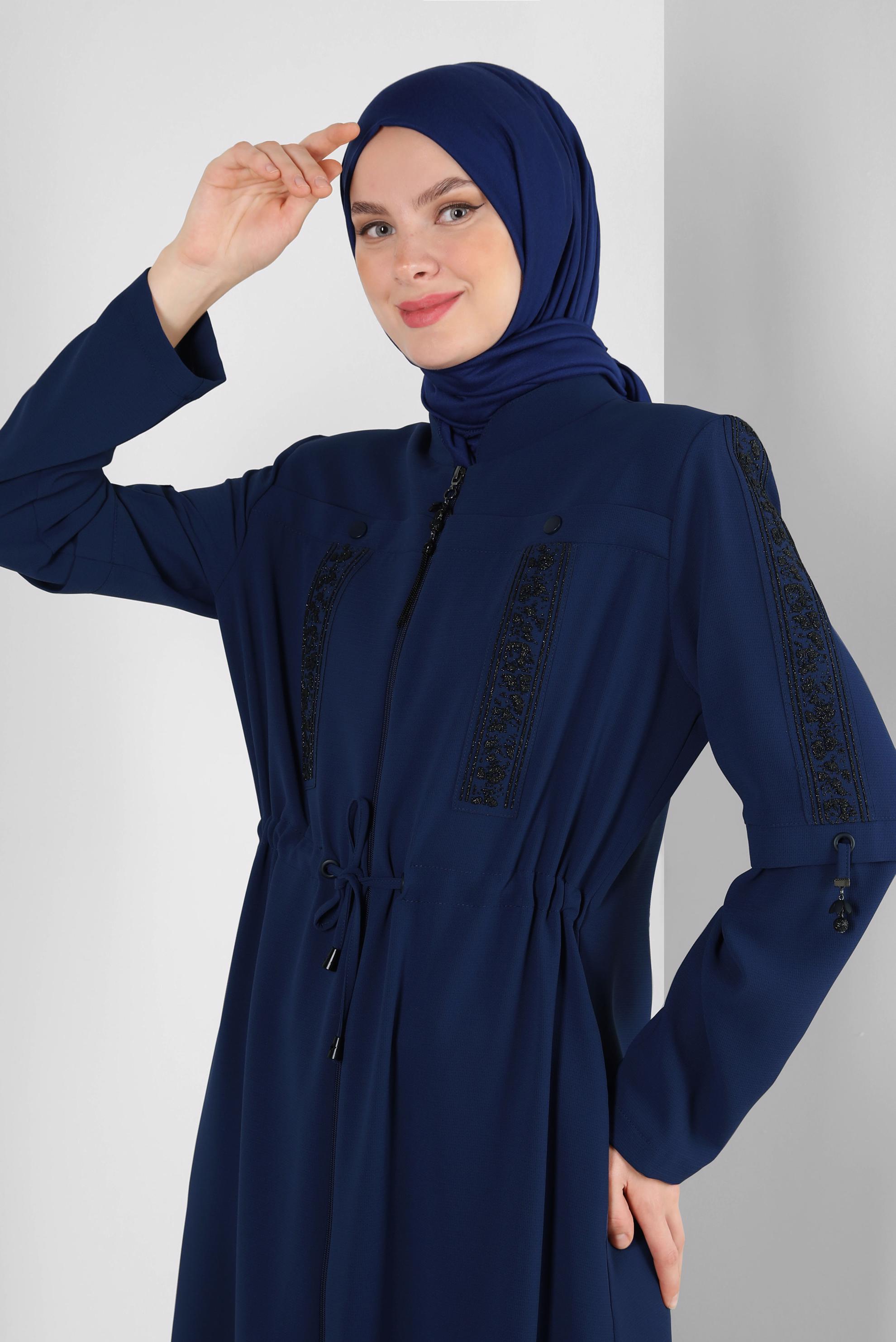 Tesettür giyim LACİVERT ALVİNA PENYE ŞAL 8251