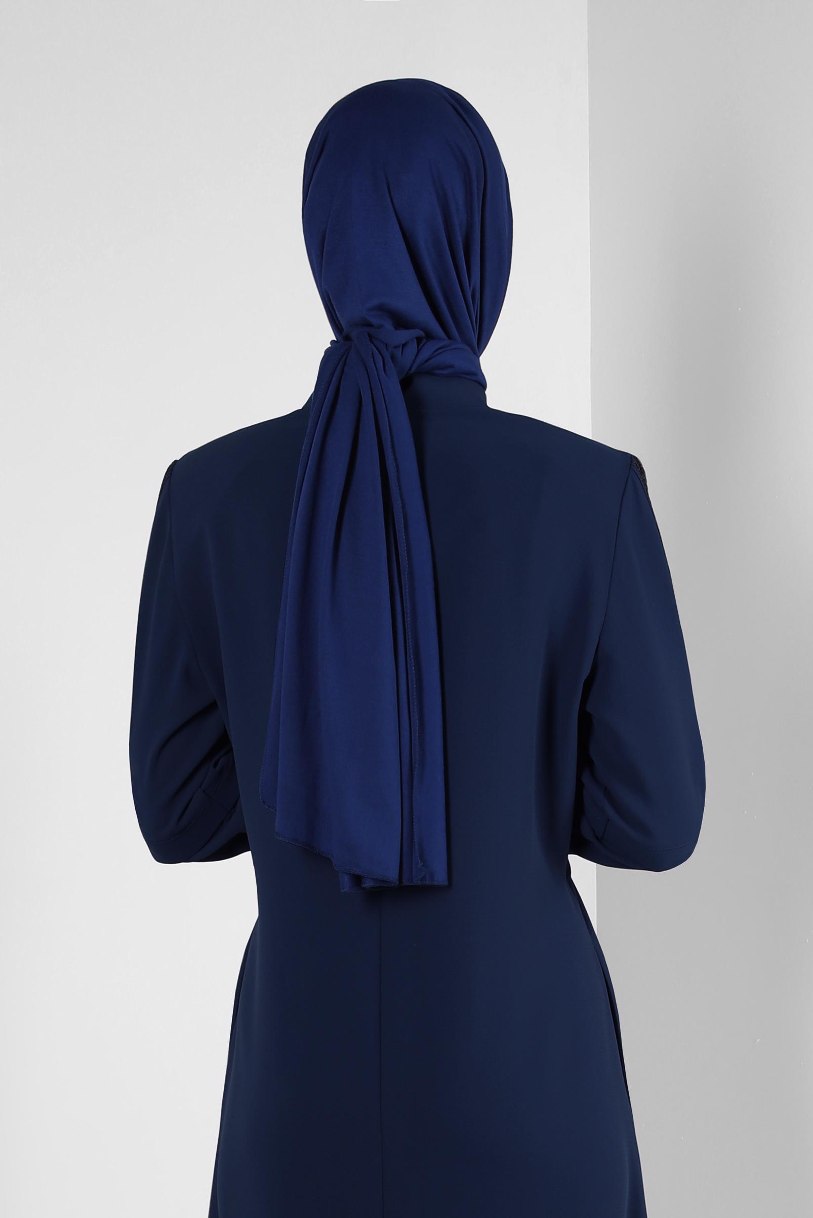 Tesettür giyim LACİVERT ALVİNA PENYE ŞAL 8251