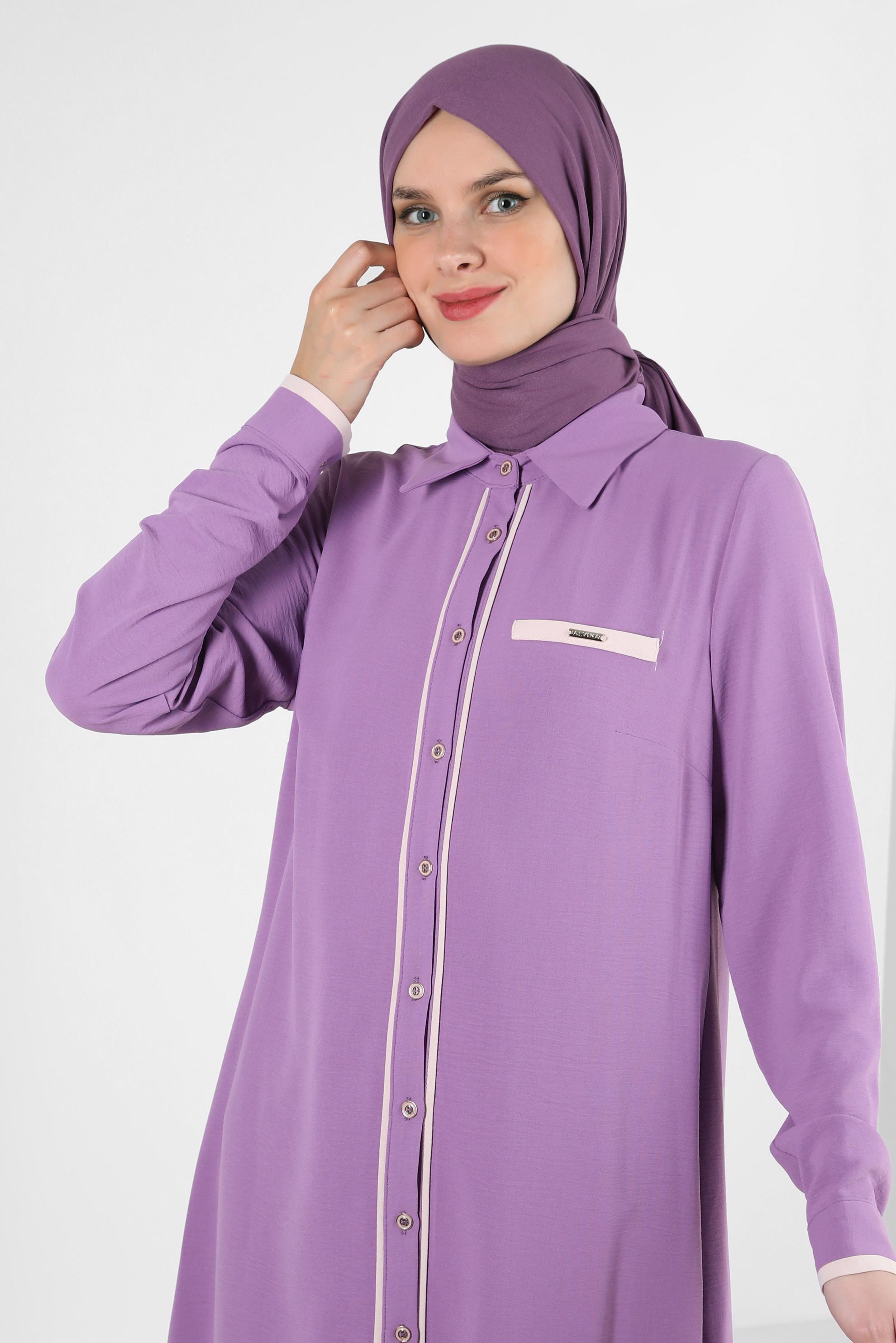 Tesettür giyim MOR ALVİNA PENYE ŞAL 8251
