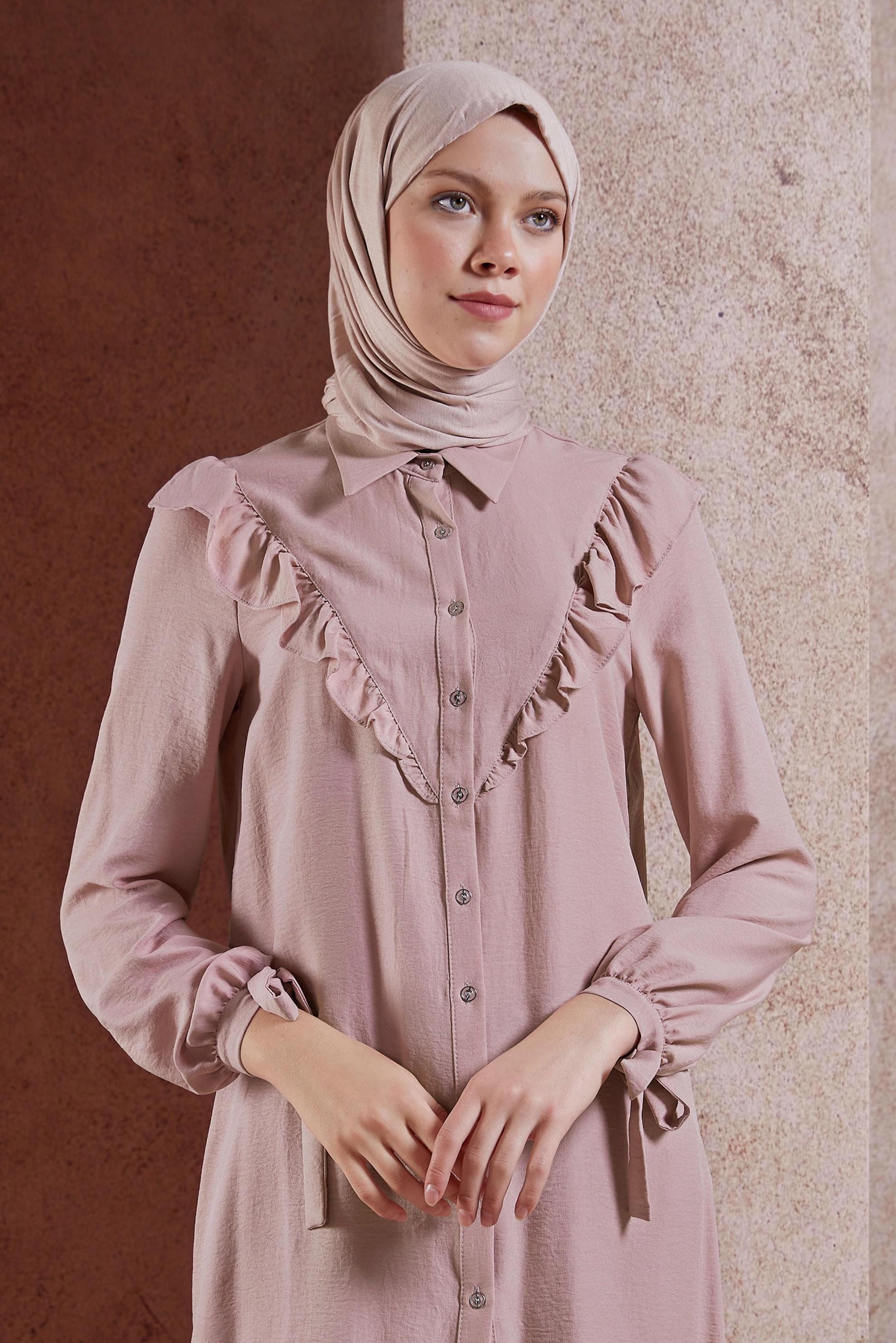 Tesettür giyim KAHVE ALVİNA PENYE ŞAL 8251