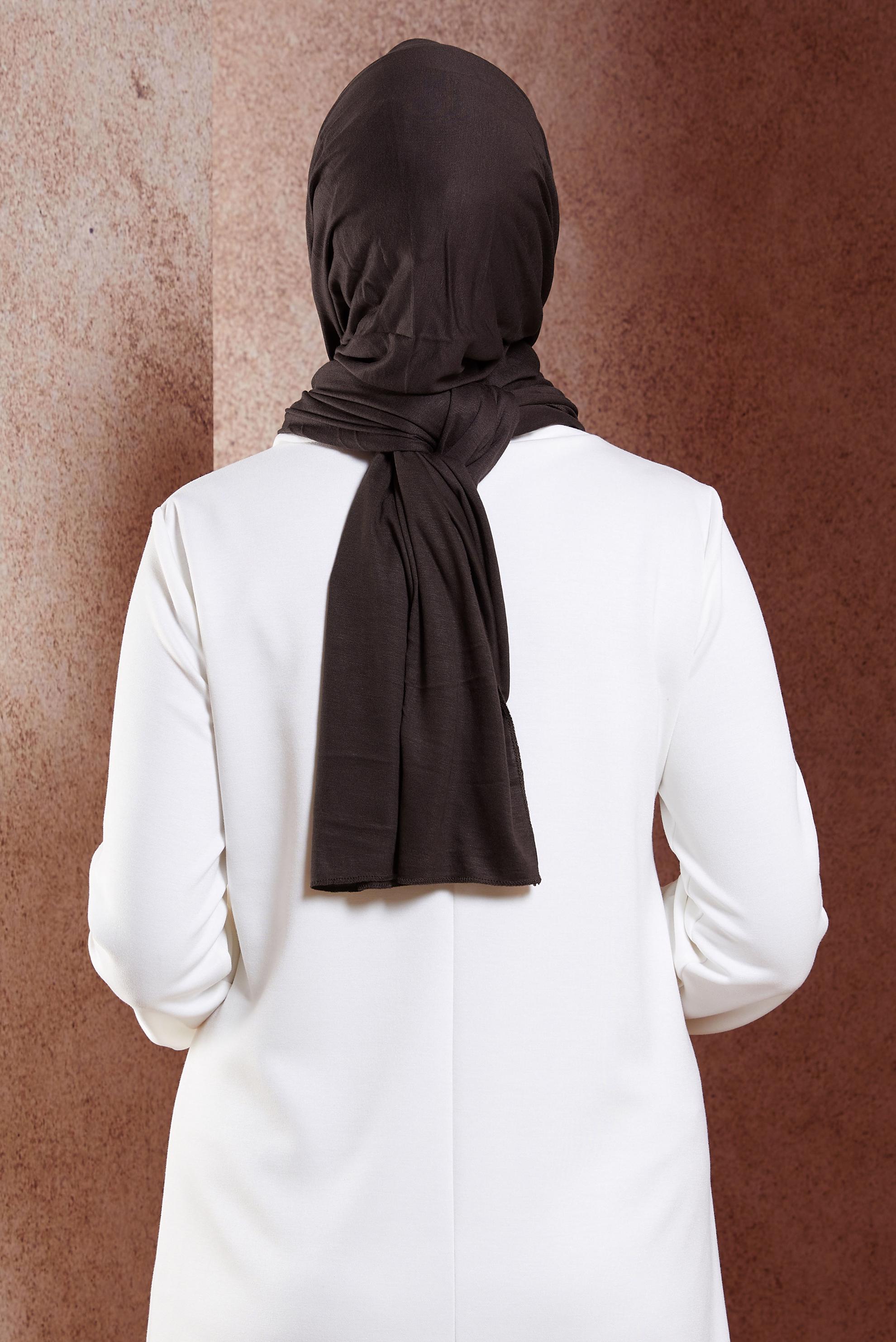 Hijab clothing BROWN ALVINA HOSIERY SHAWL 8251