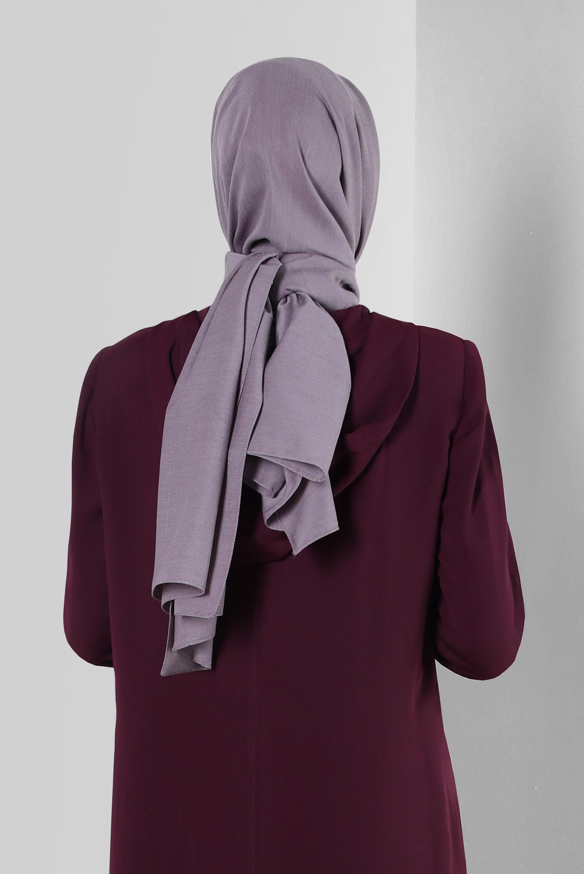 Tesettür giyim MOR ALVİNA DÜZ PAMUK ŞAL 8253