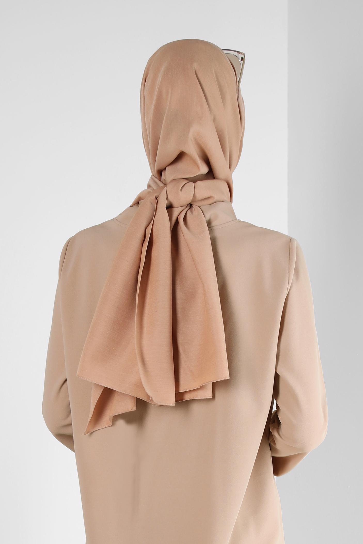 Tesettür giyim KAHVE ALVİNA DÜZ PAMUK ŞAL 8253