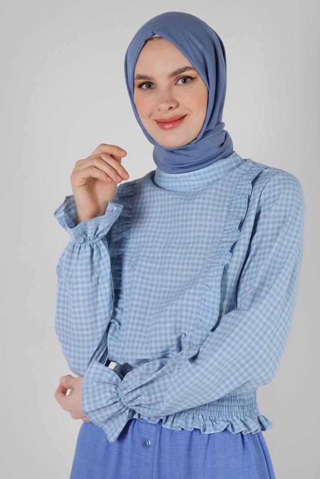Vêtements hijab  CHÂLE DROIT EN COTON ALVINA 8253 - ALVİNA