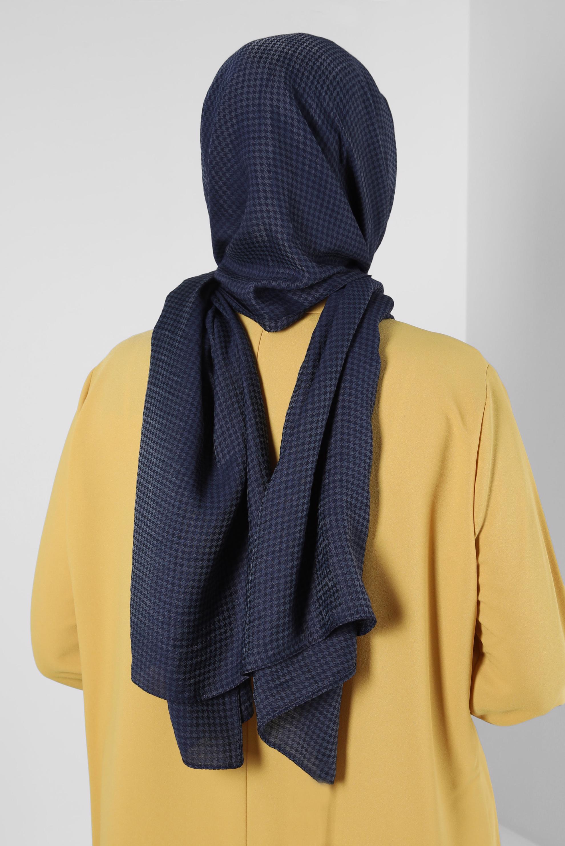 Tesettür giyim LACİVERT ALVİNA VİSKON ŞAL 8258