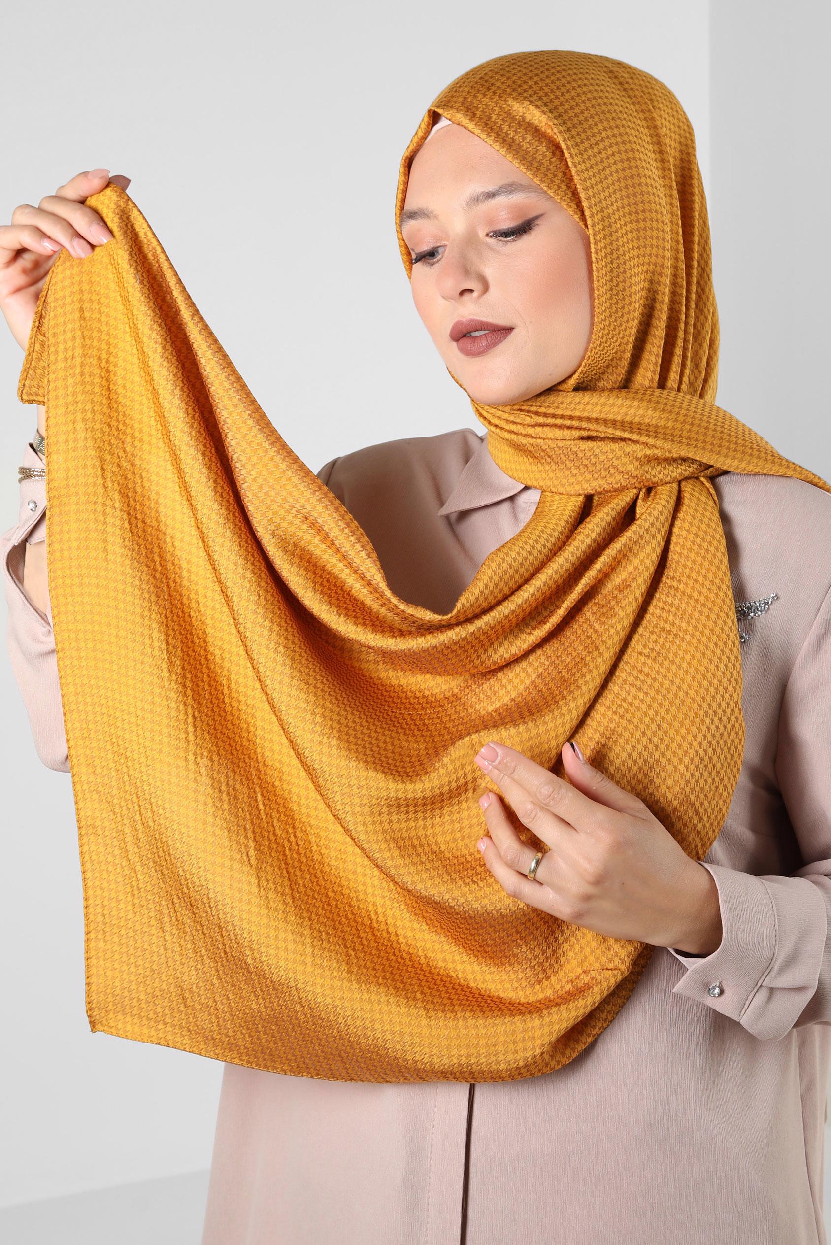 Tesettür giyim SARI ALVİNA VİSKON ŞAL 8258