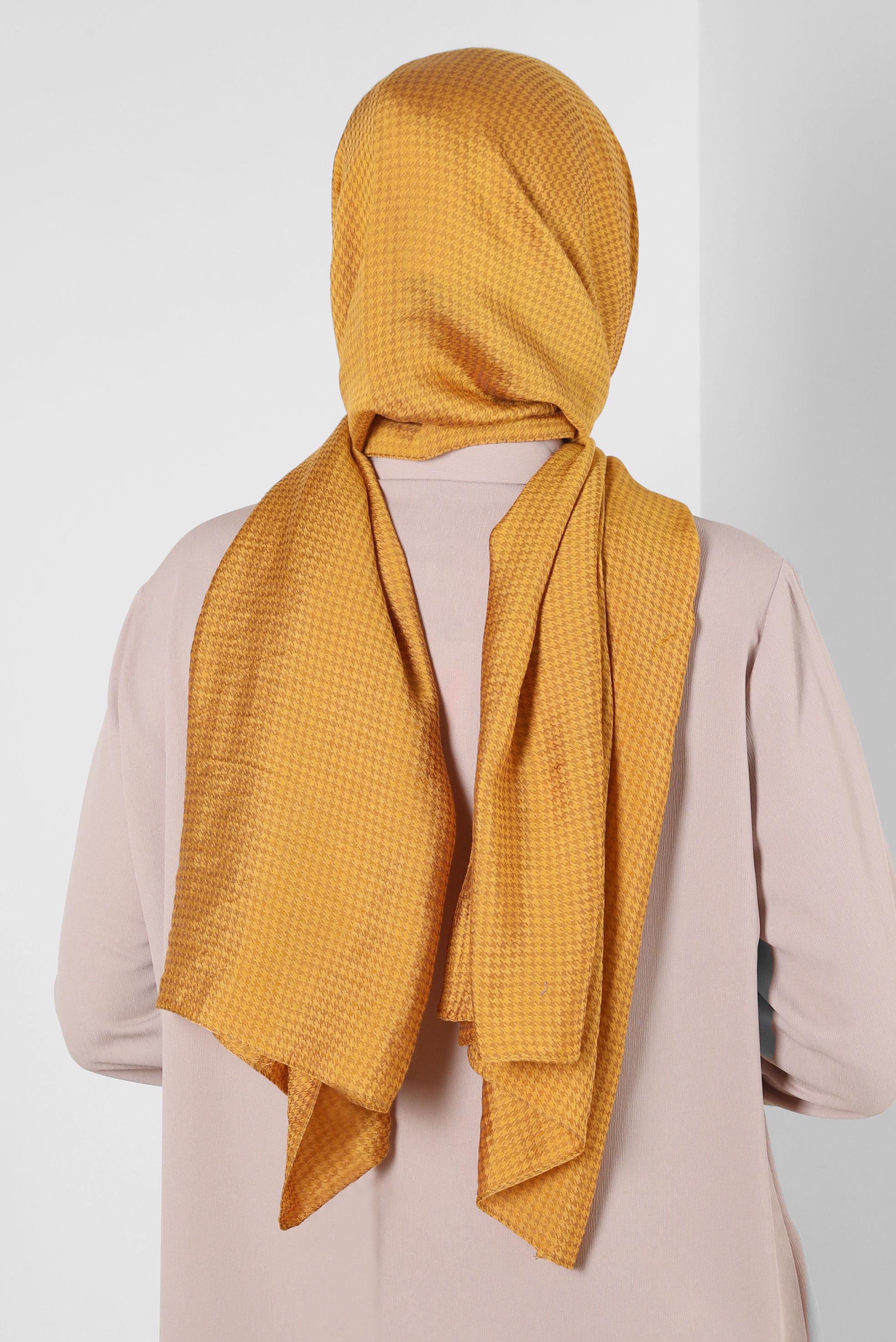 Tesettür giyim SARI ALVİNA VİSKON ŞAL 8258