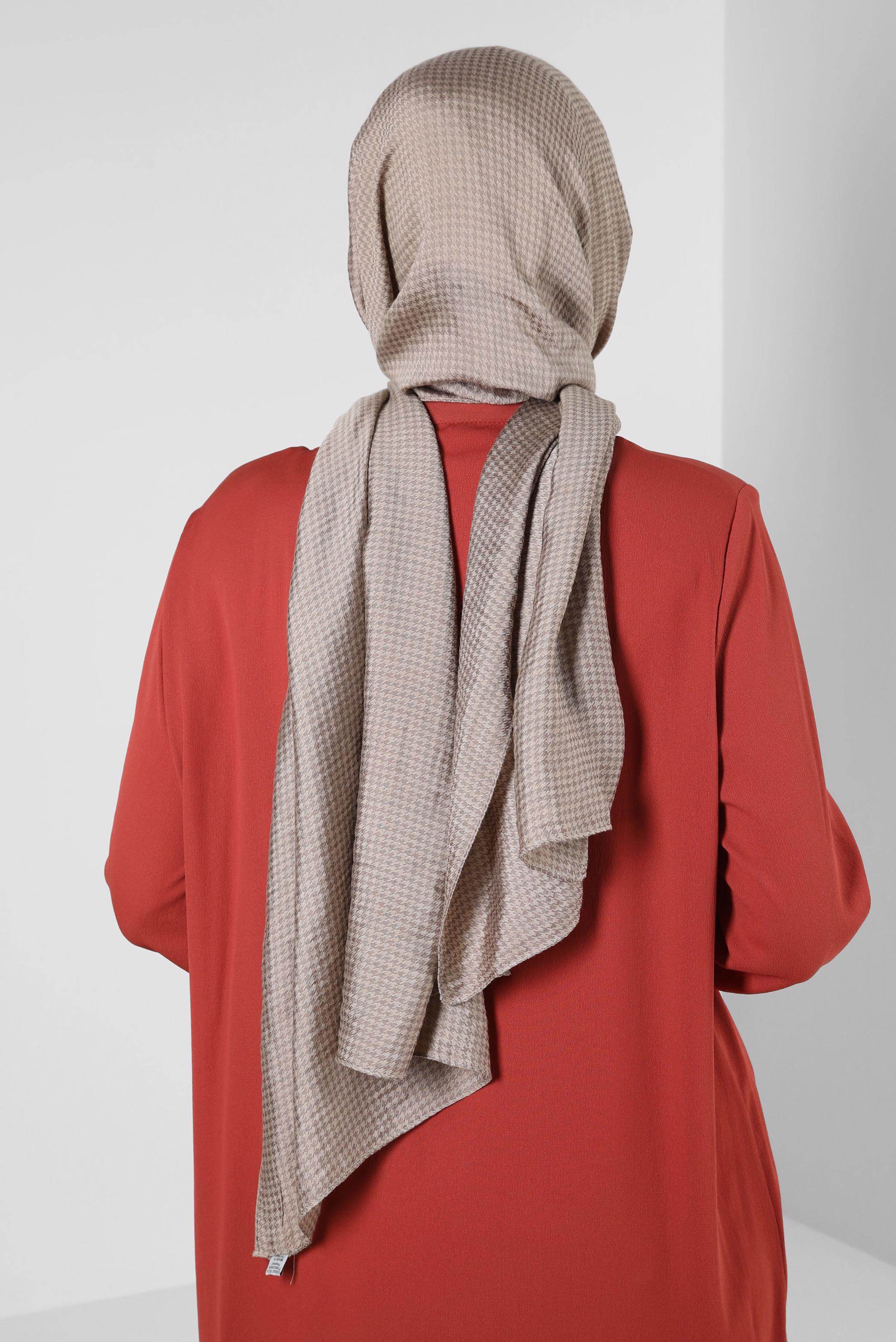 Tesettür giyim VİZON ALVİNA VİSKON ŞAL 8258