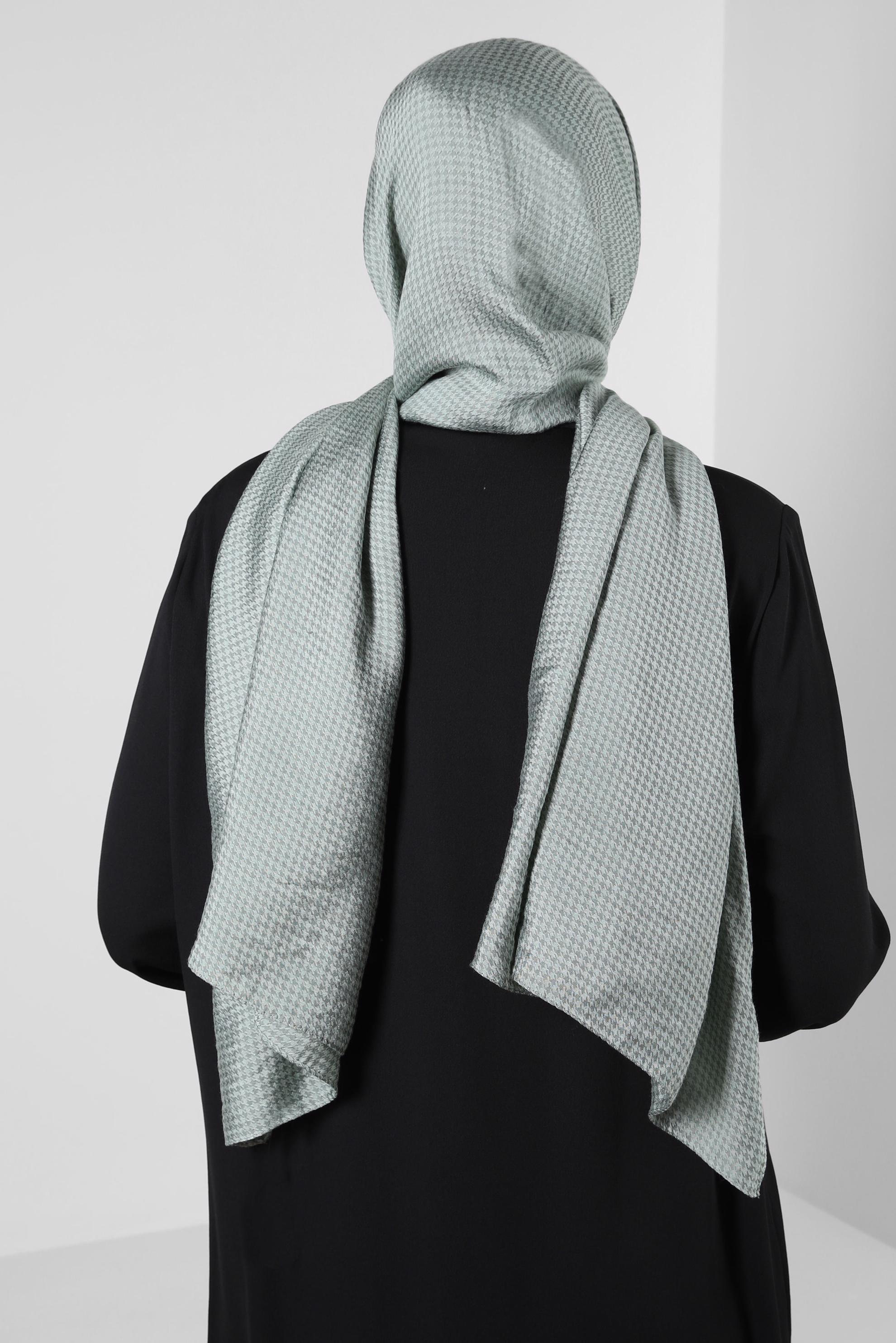 Tesettür giyim YEŞİL ALVİNA VİSKON ŞAL 8258