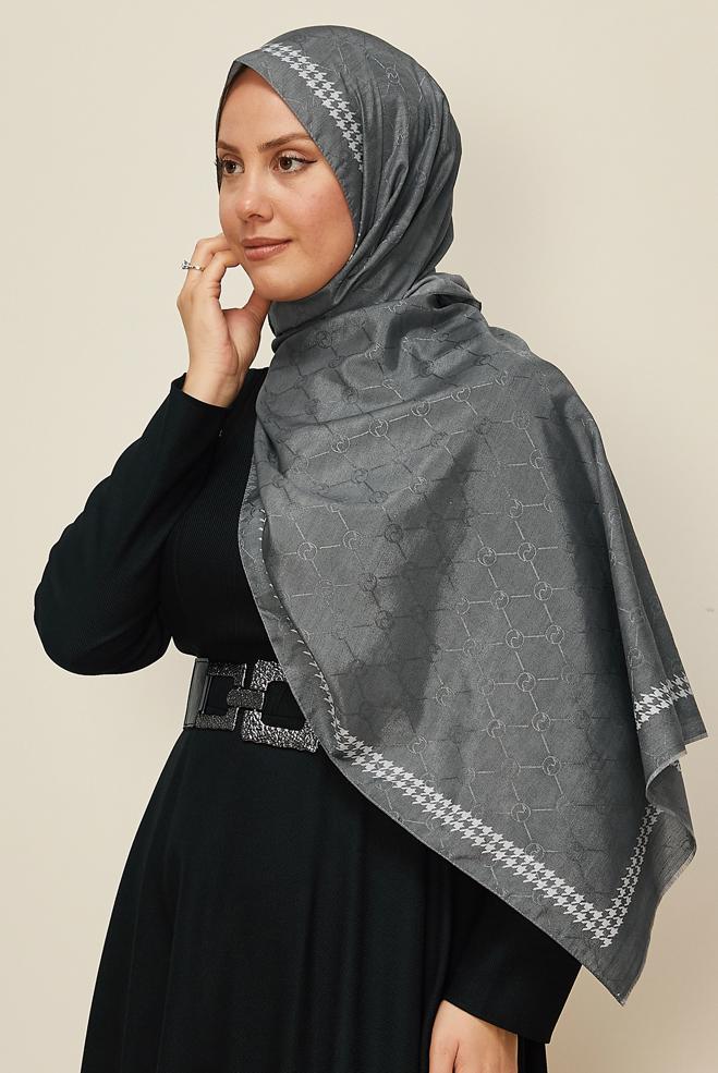 Vêtements hijab GRIS CHÂLE ALVINA 8267 - ALVİNA