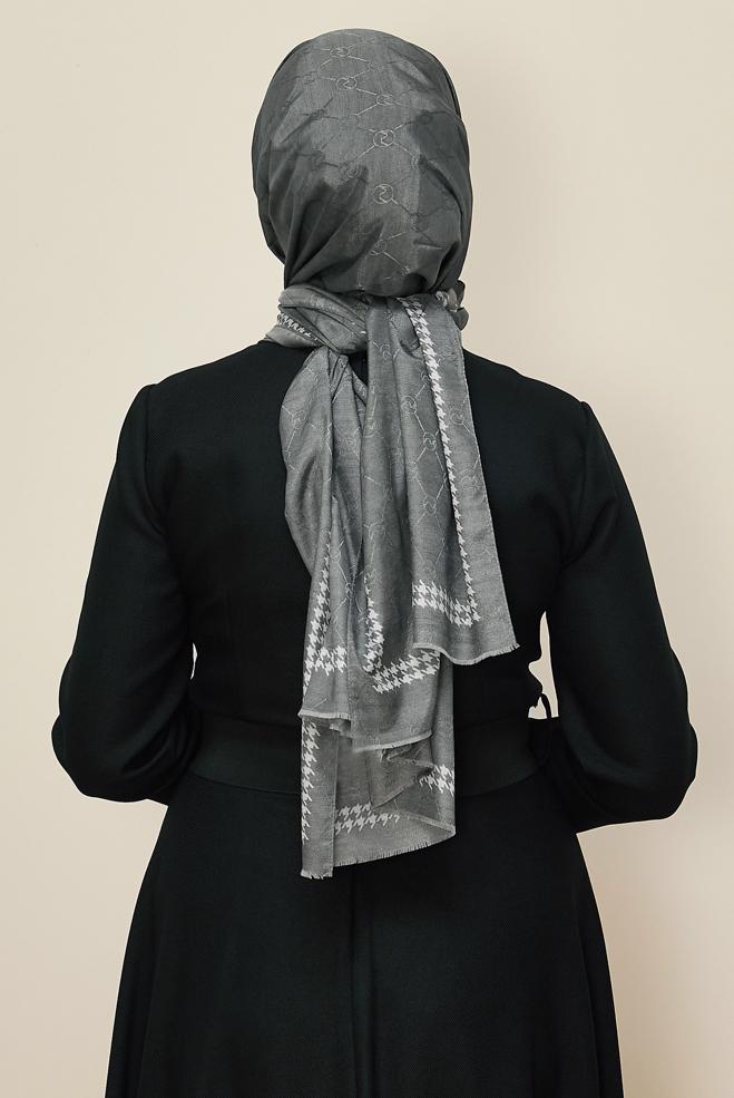 Vêtements hijab GRIS CHÂLE ALVINA 8267 - ALVİNA