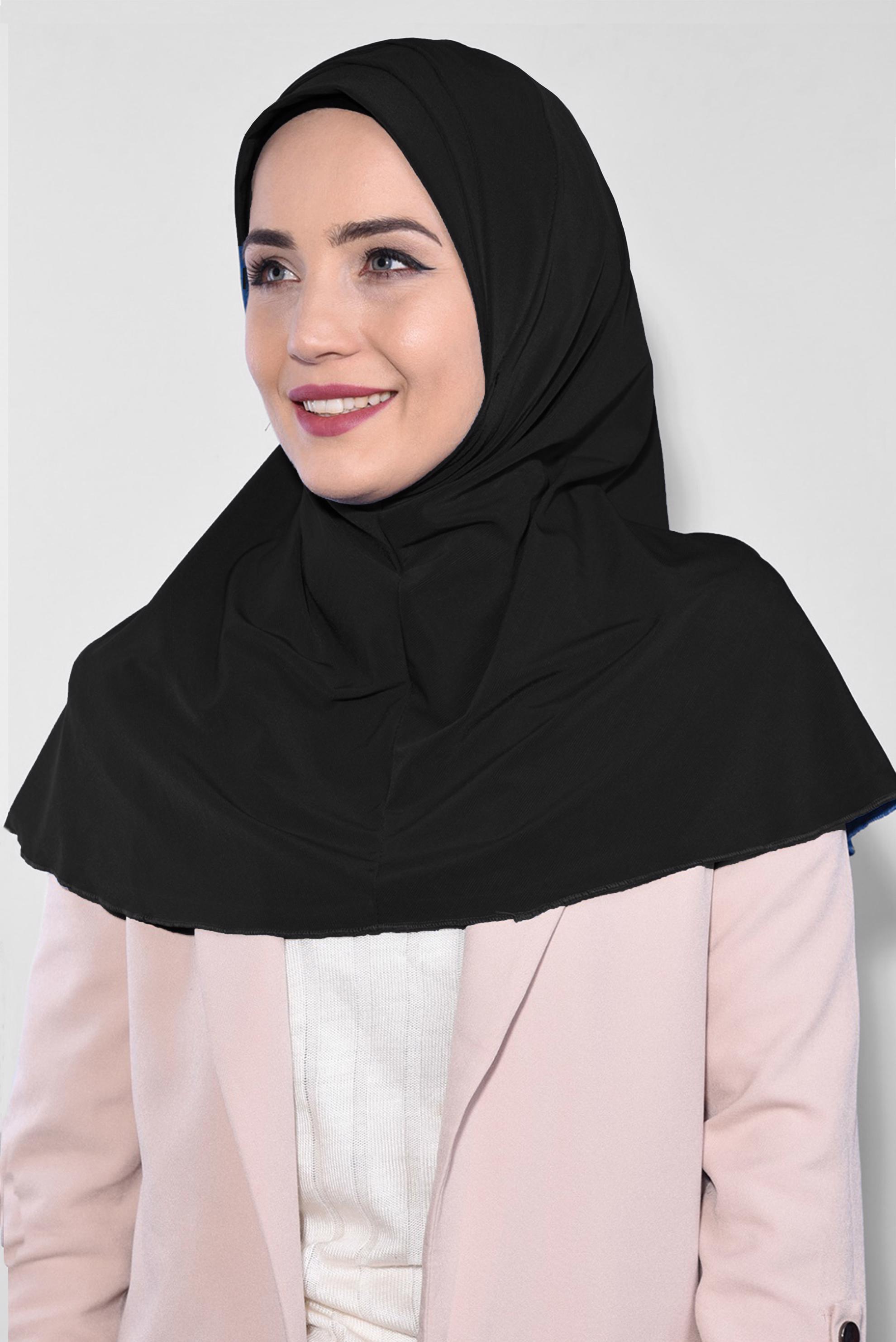 Tesettür giyim SİYAH ALVİNA DRAPELİ ŞAL 8270