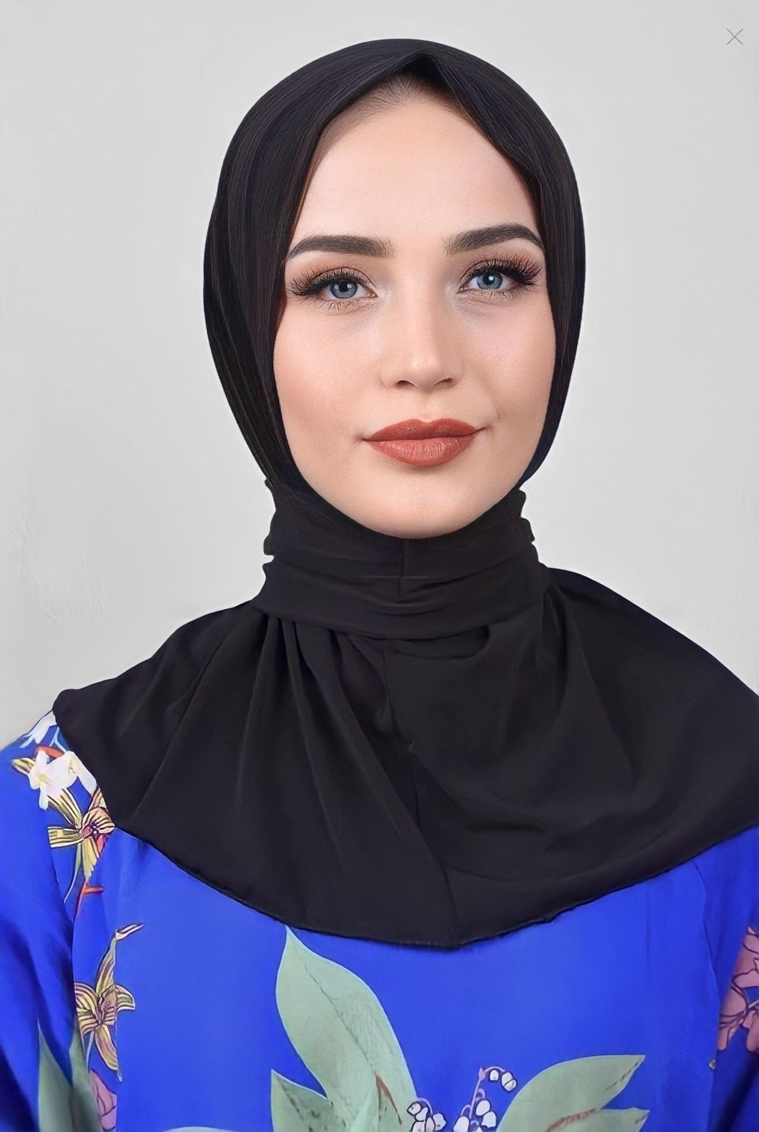 Tesettür giyim SİYAH ALVİNA FULAR ŞAL 8271