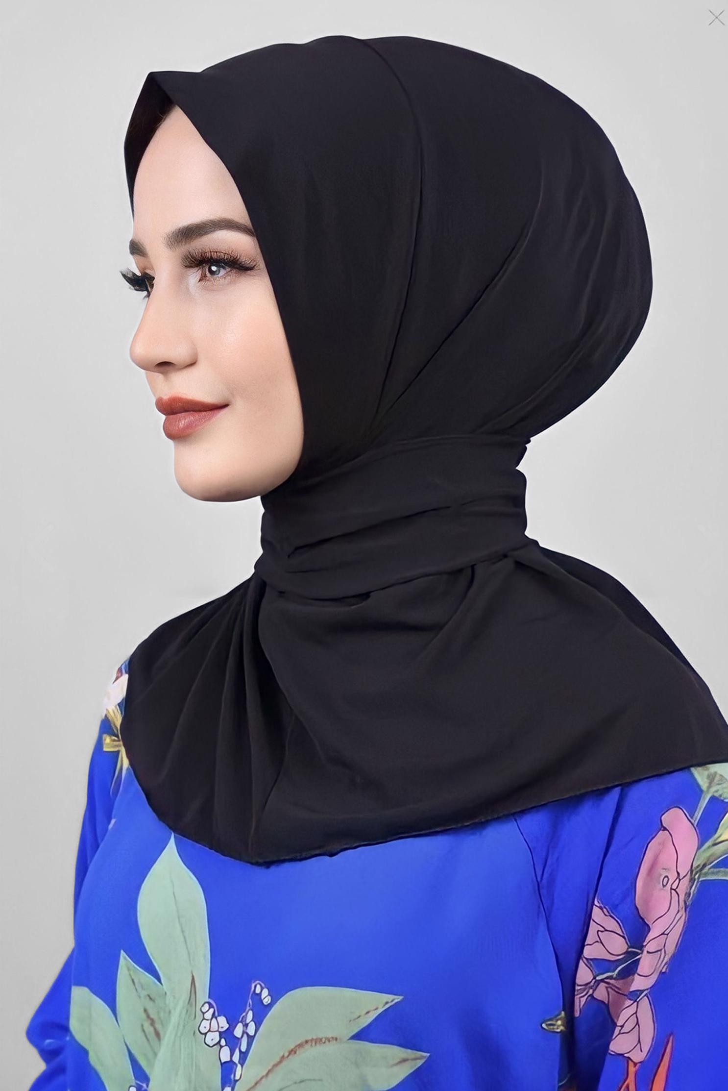 Tesettür giyim SİYAH ALVİNA FULAR ŞAL 8271