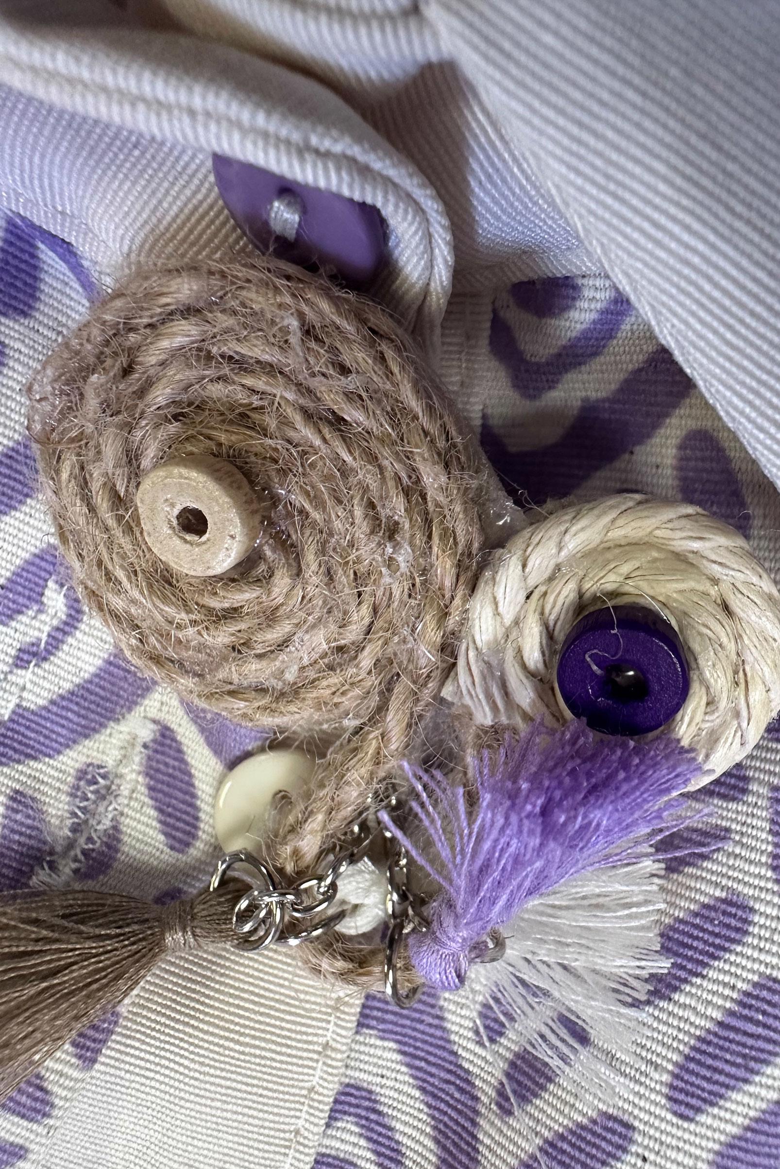 Tesettür giyim MOR DESENLİ BROŞ DETAYLI DÜĞMELİ TUNİK 43677