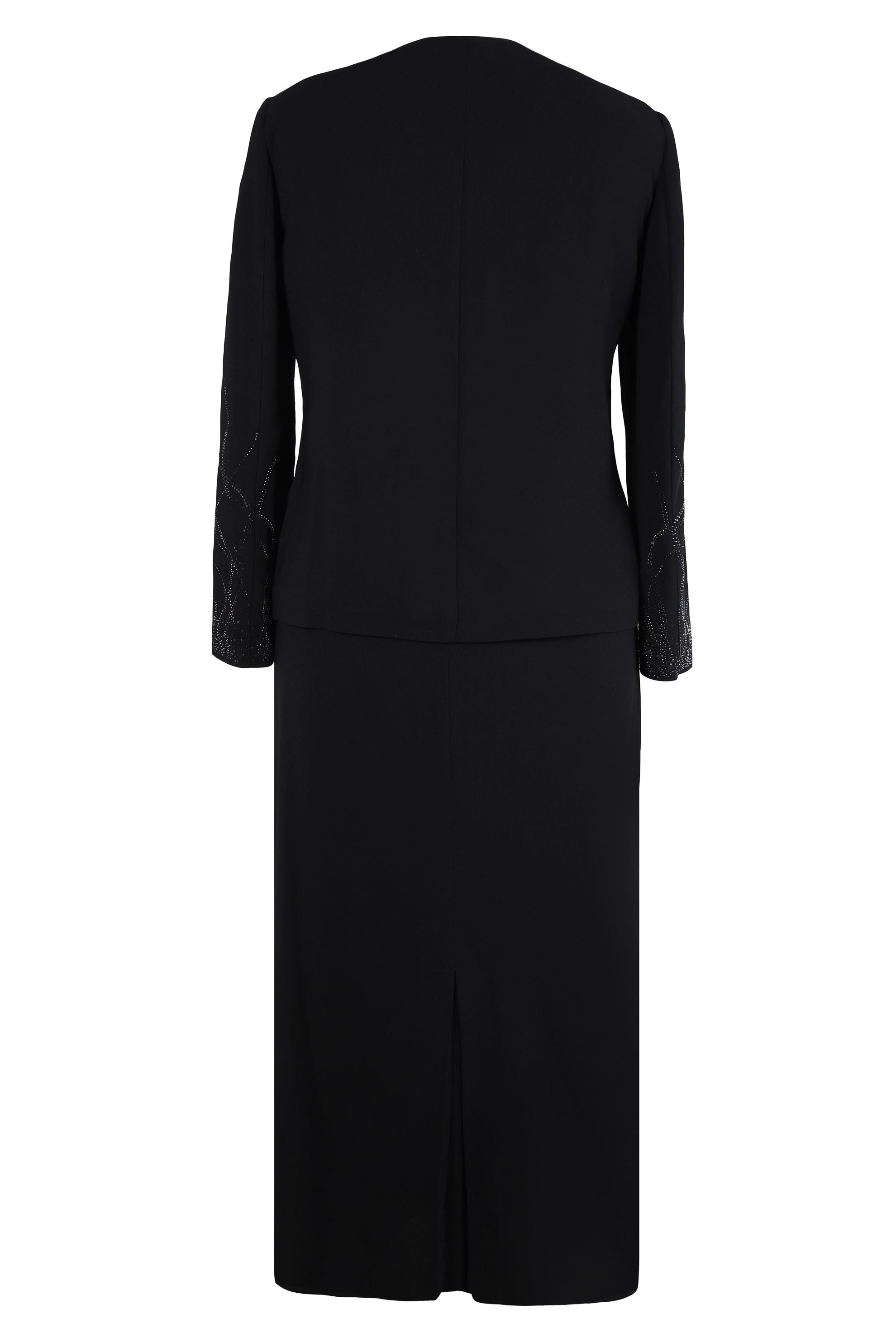 Hijab clothing BLACK THREE PIECES SKIRTED SUIT 30348