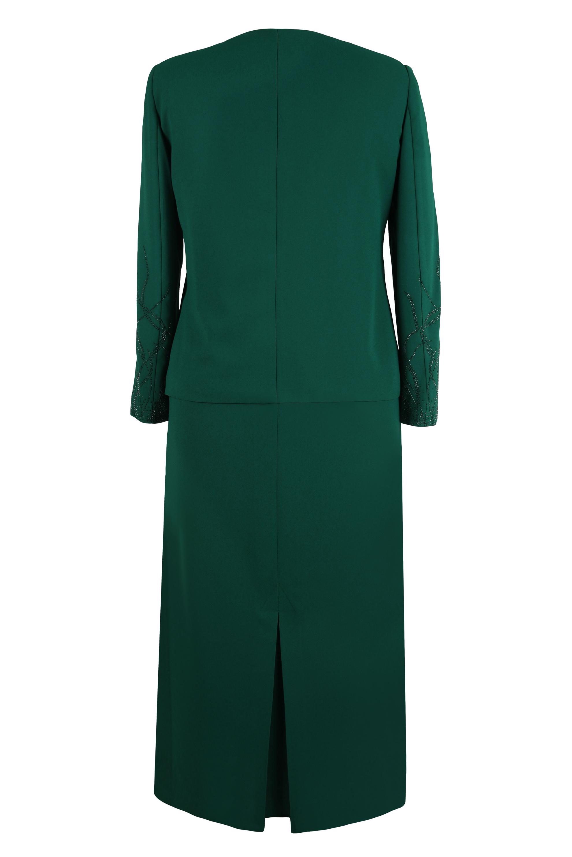 Vêtements hijab VERT COSTUME TROIS PIÈCES À JUPE 30348