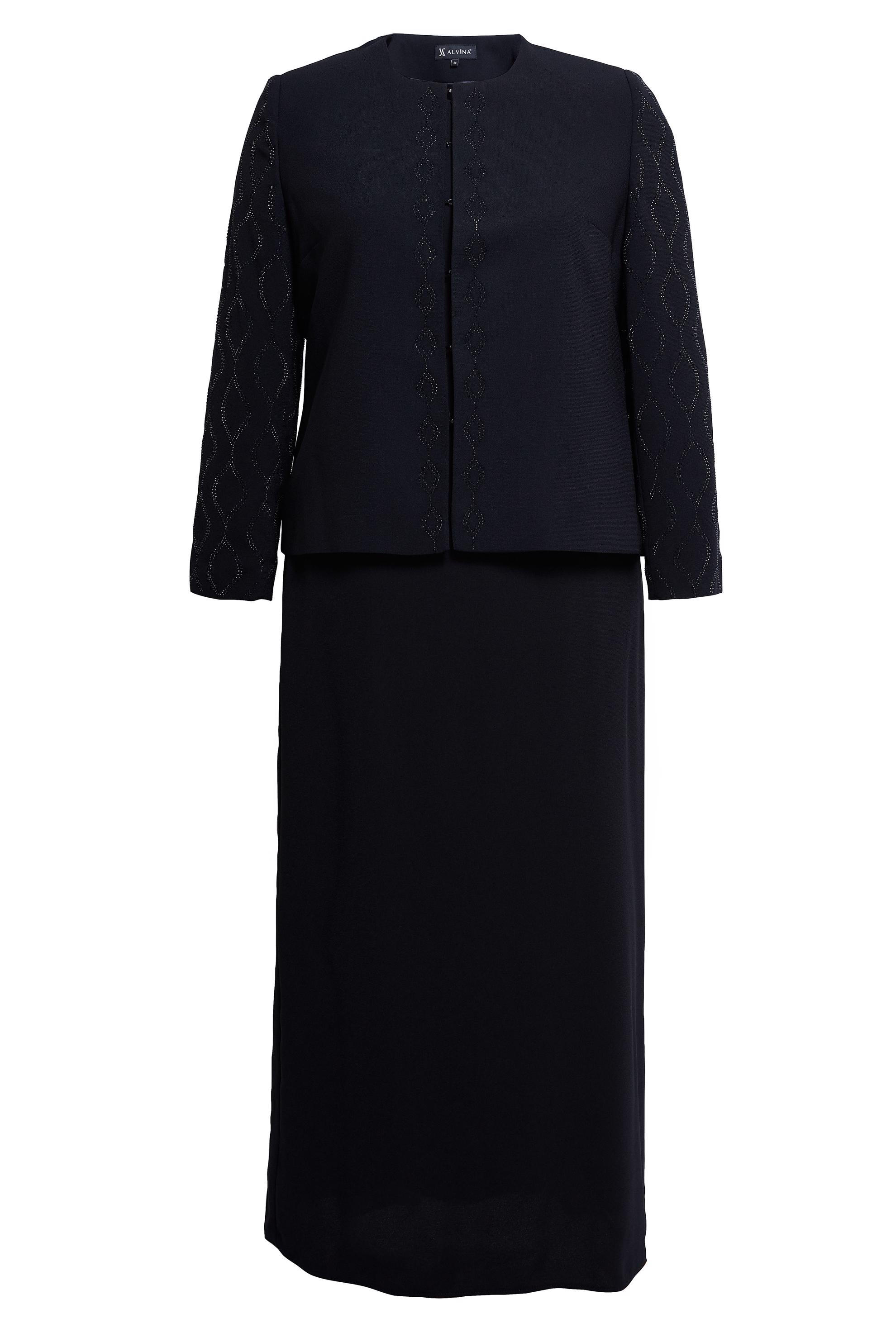 Vêtements hijab NOIR COSTUME ROBE GRANDE TAILLE 30351