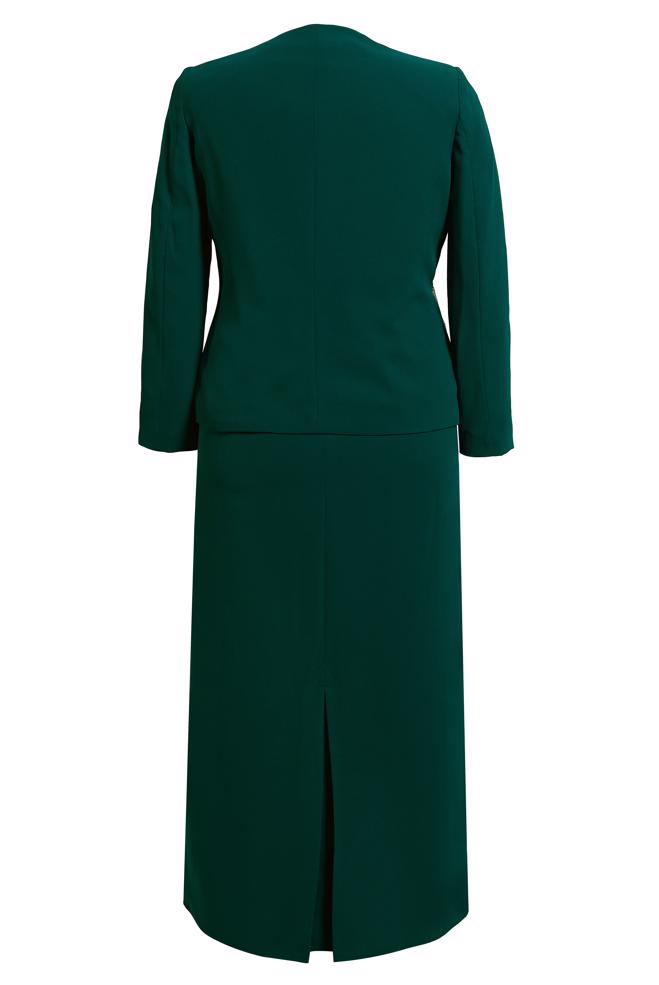 Vêtements hijab VERT COSTUME HABILLÉ GRANDE TAILLE AVEC GEMME 30352 - ALVİNA