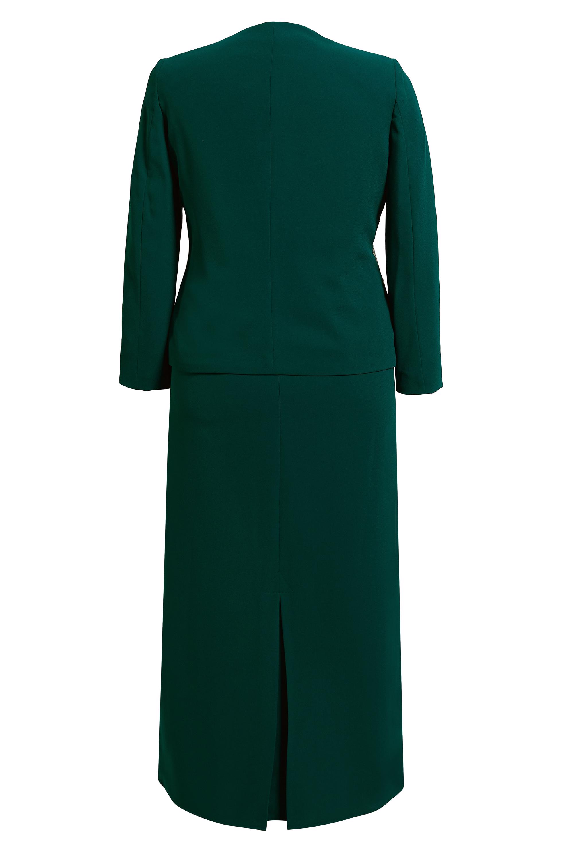 Tesettür giyim YEŞİL TAŞLI BÜYÜK BEDEN ELBİSELİ TAKIM 30352