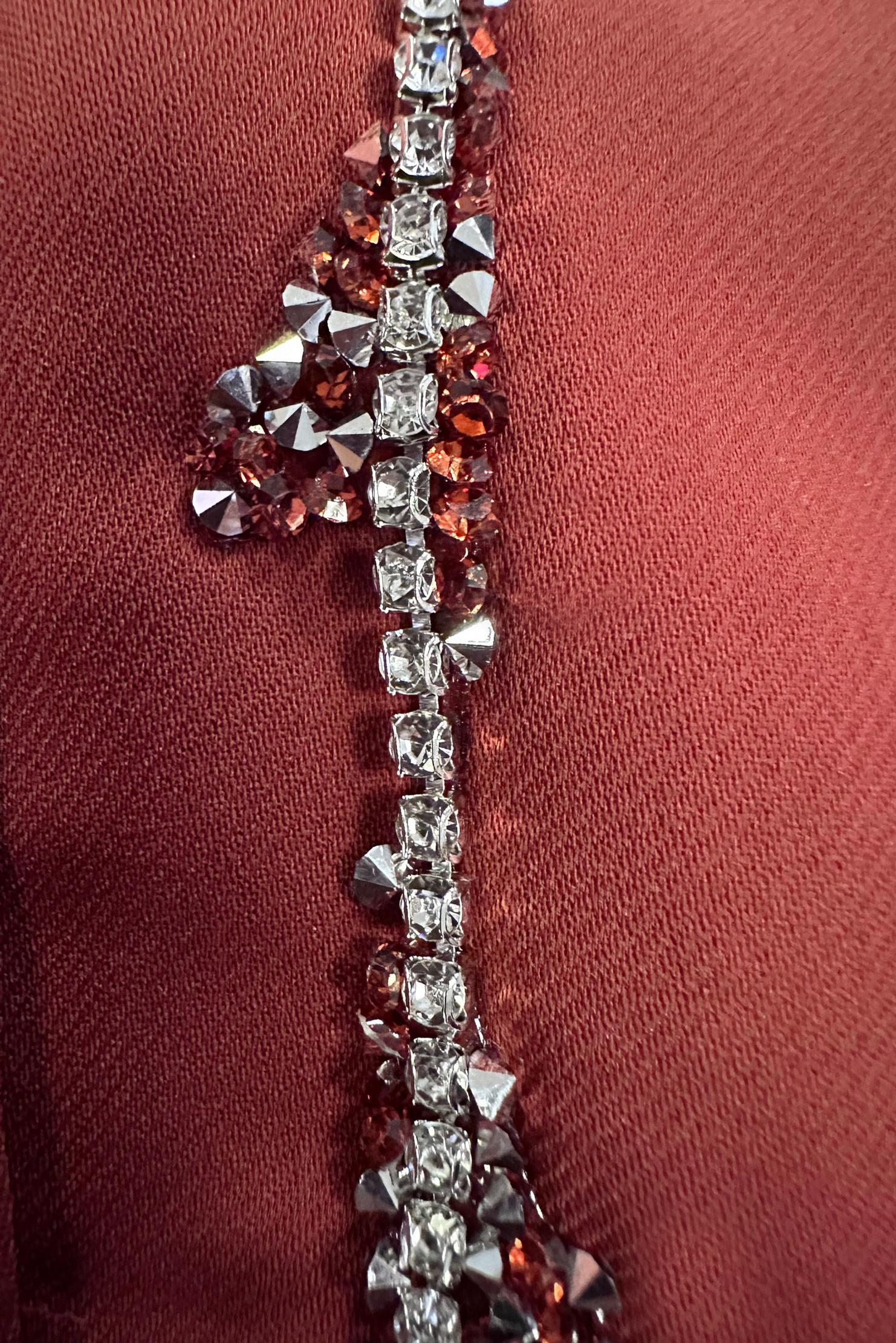 Tesettür giyim TURUNCU TAŞLI ASİMETRİK KESİM PANTOLONLU TAKIM 30315